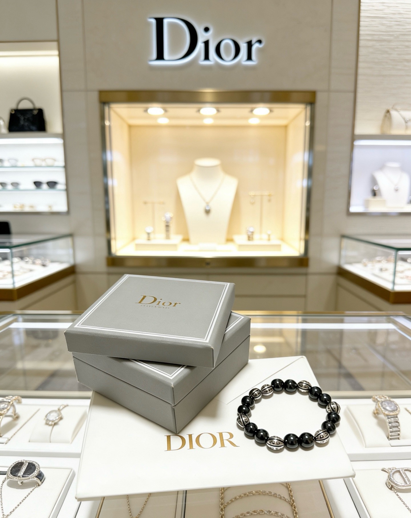 专柜精工版本 DIOR迪奥 多元素玛瑙泰银风格手链 权志龙明星同款 复古做旧风 原版复刻 纯手工打造 ～
