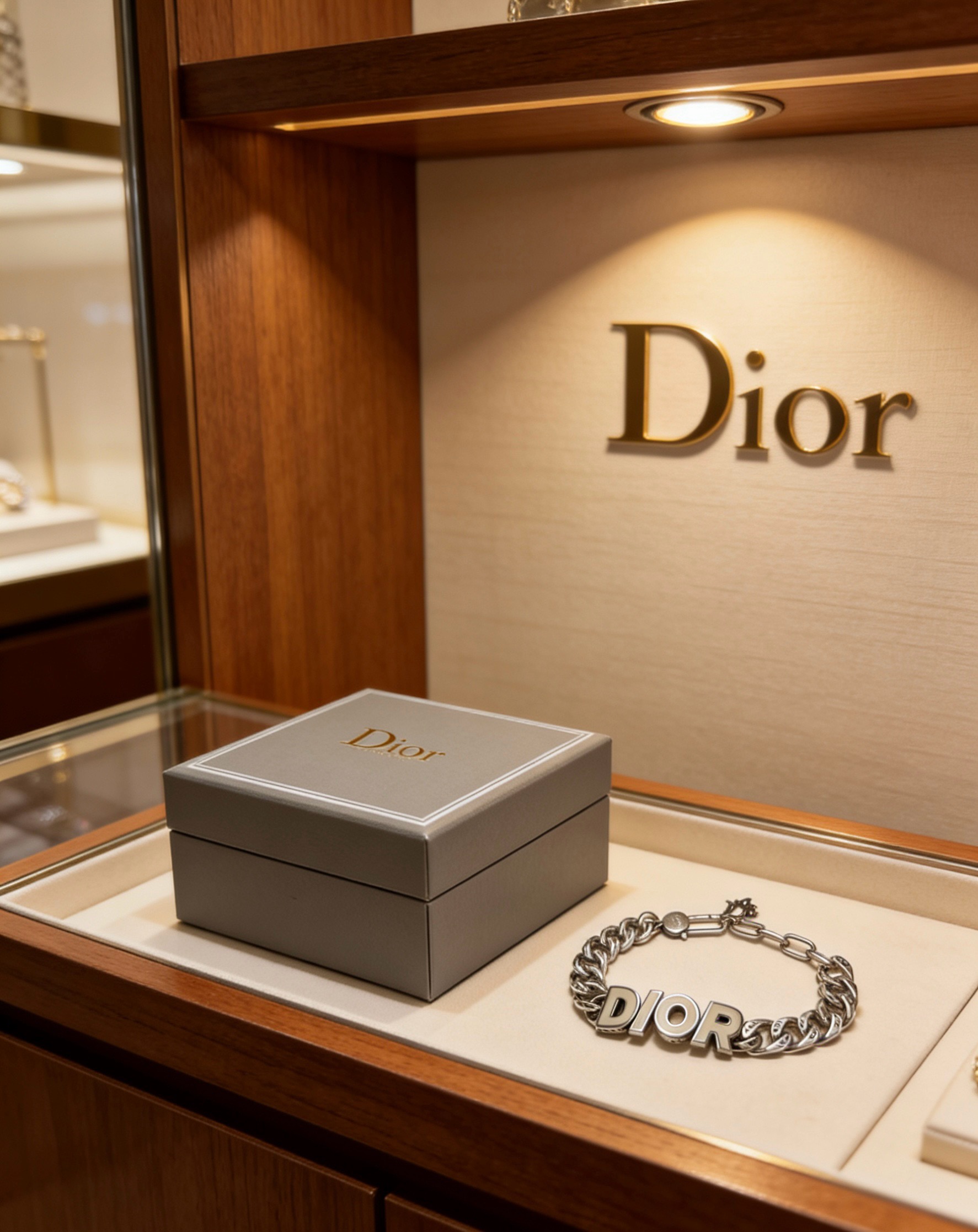 DIOR新款高品质迪奥手链原单货专柜新款开模复古潮流时尚必备 男女均可佩戴 情侣款同款 摇滚朋克泰银风格