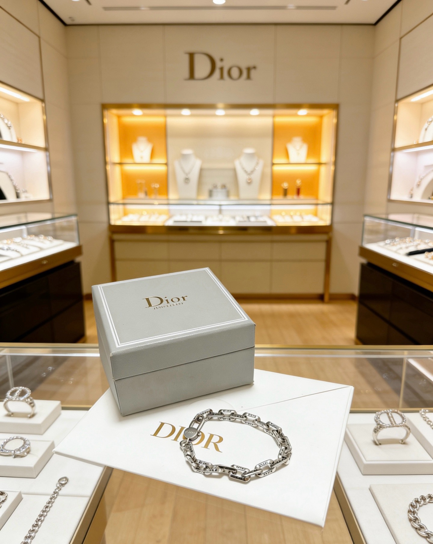 DIOR新款高品质迪奥手链原单货专柜新款开模复古潮流时尚必备 男女均可佩戴 情侣款同款 摇滚朋克泰银风格