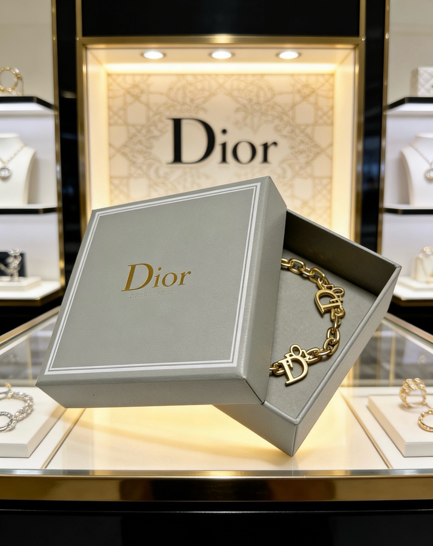 DIOR新款高品质迪奥手链原单货专柜新款开模复古潮流时尚必备 男女均可佩戴 情侣款同款 摇滚朋克泰银风格 复古元素 潮流