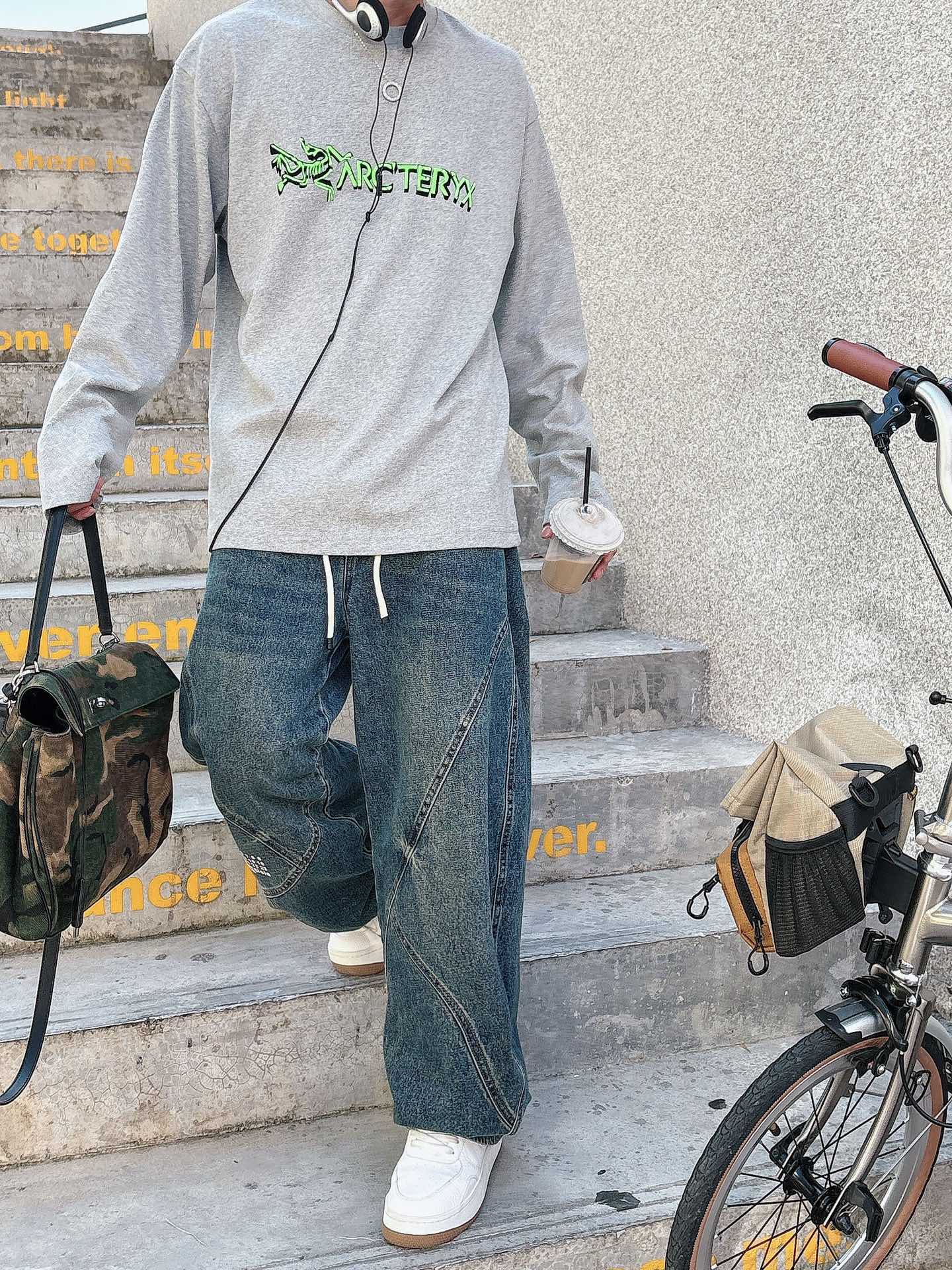 2025SS 鸟家春夏新款长袖 爆款定制纯棉面料 重工洗水，面料舒适🈶️质感 码数：M-2XL🐑