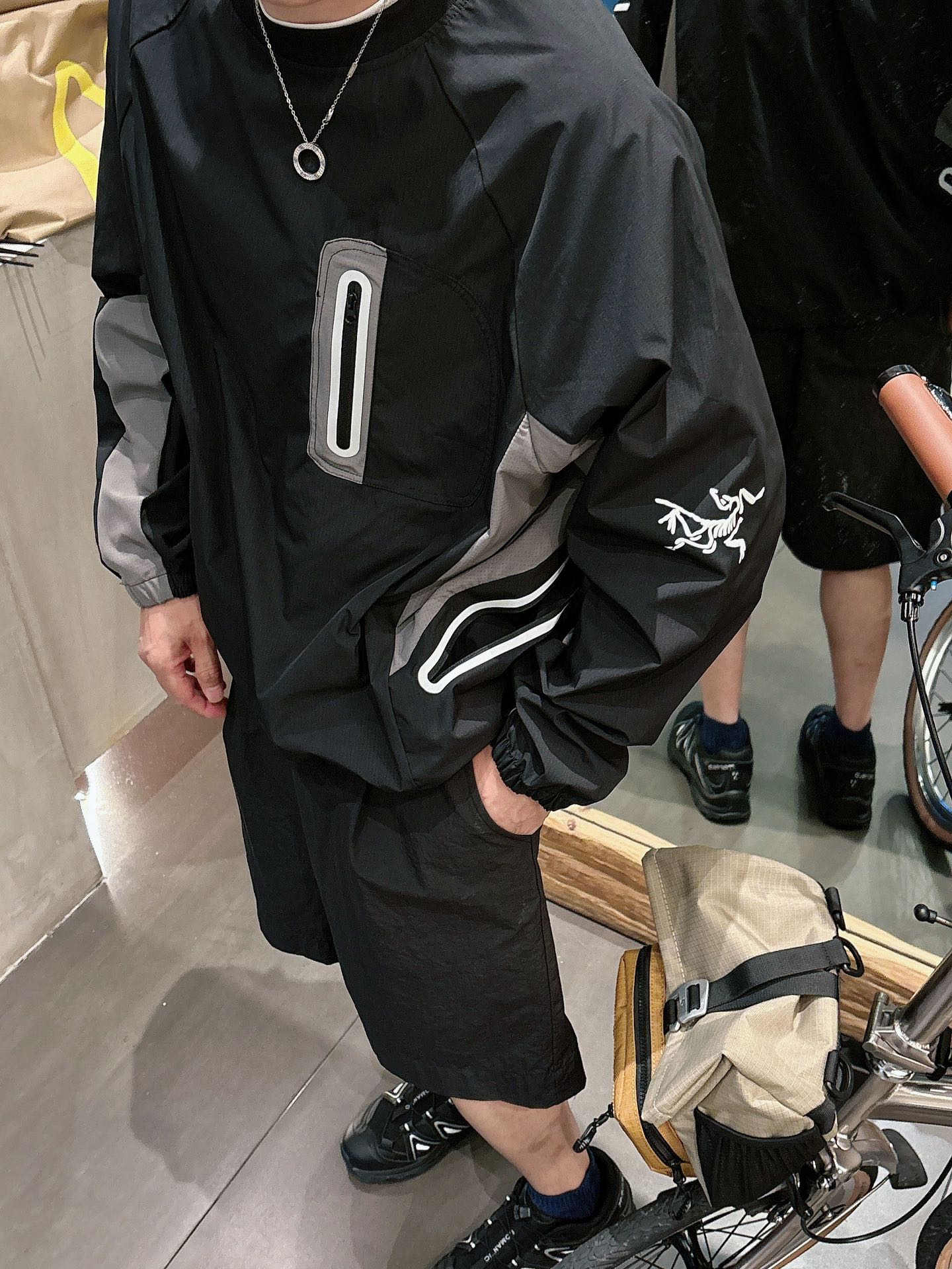 2025秋冬Arc鸟家柜子新款COVERT PULLOVER 户外运动套头连帽衣压胶口袋，进口高定科技面