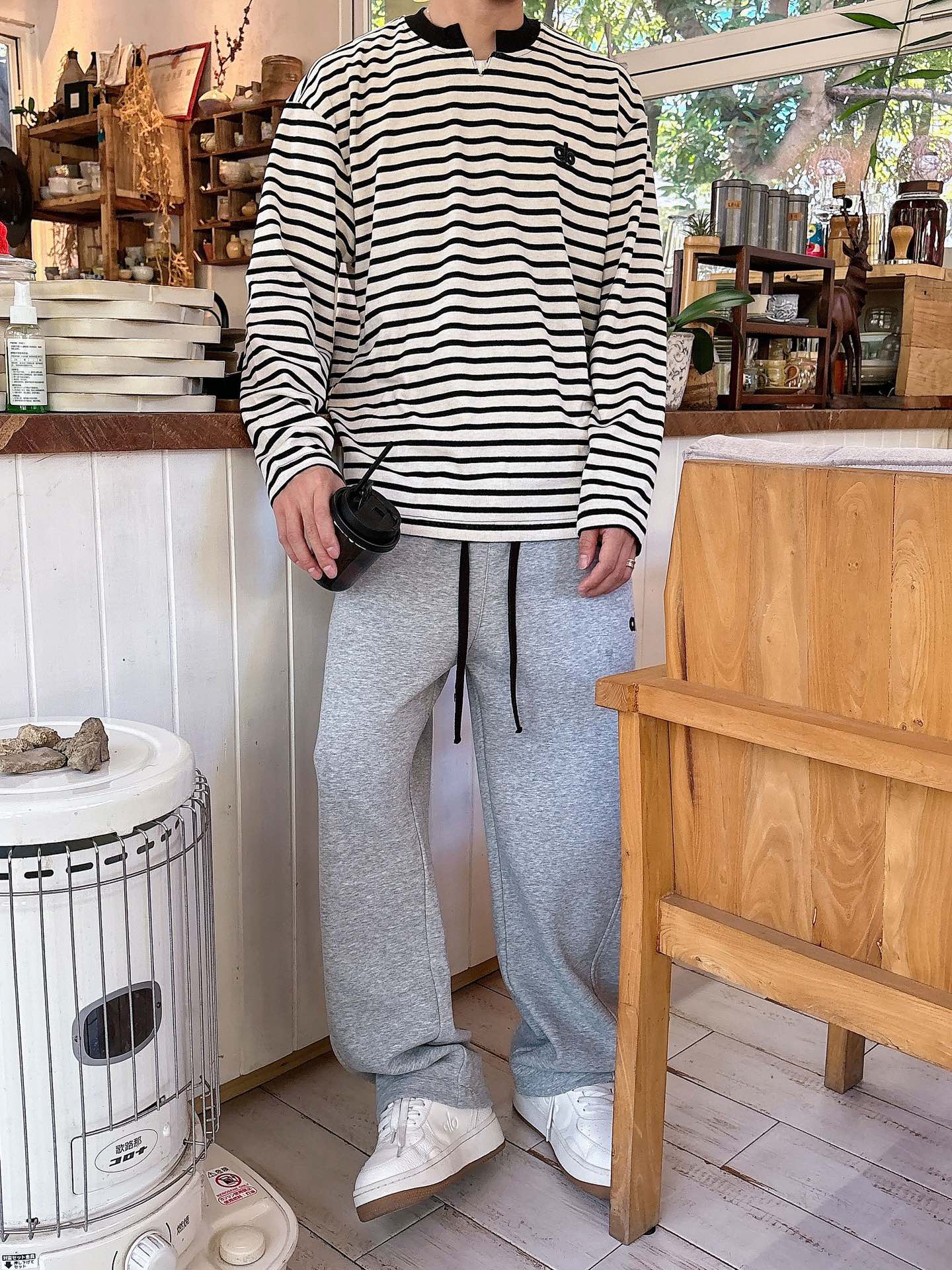 2025SS alo秋冬新款条纹长袖 爆款定制纯棉面料 重工洗水，面料舒适🈶️质感 码数：M-4XL🐑