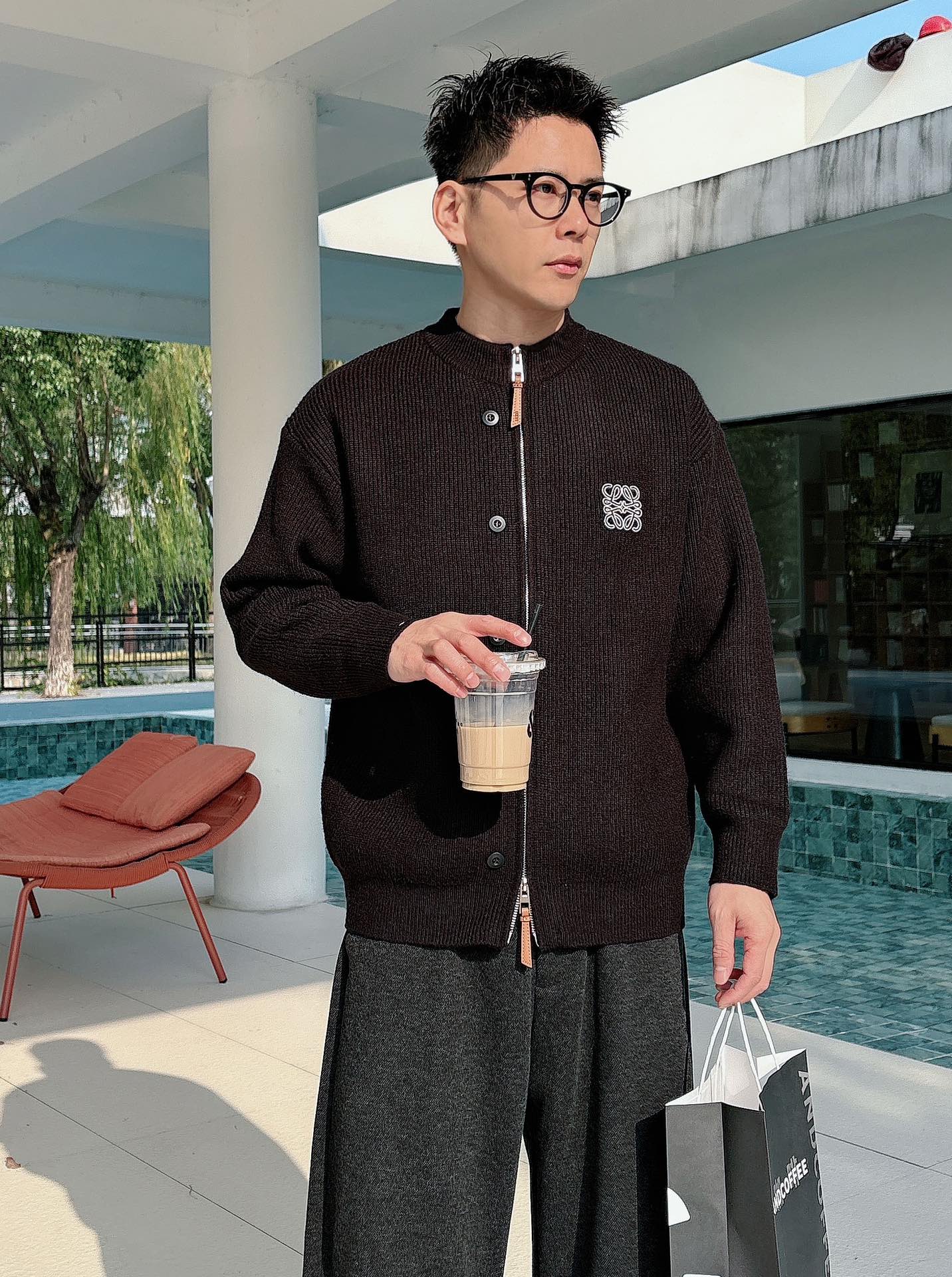 罗意威新款拉链开衫老钱毛衣，上身舒适，不挑身材 男女同款，秋冬毛衣，是今年最好看的情侣装，秋冬必备百搭不