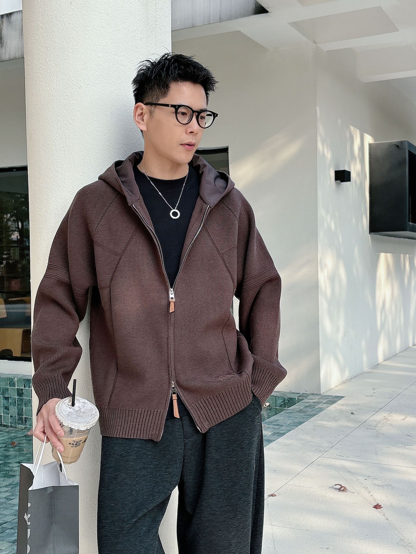 罗意威新款拉链开衫老钱毛衣，上身舒适，不挑身材 男女同款，秋冬毛衣，是今年最好看的情侣装，秋冬必备百搭不