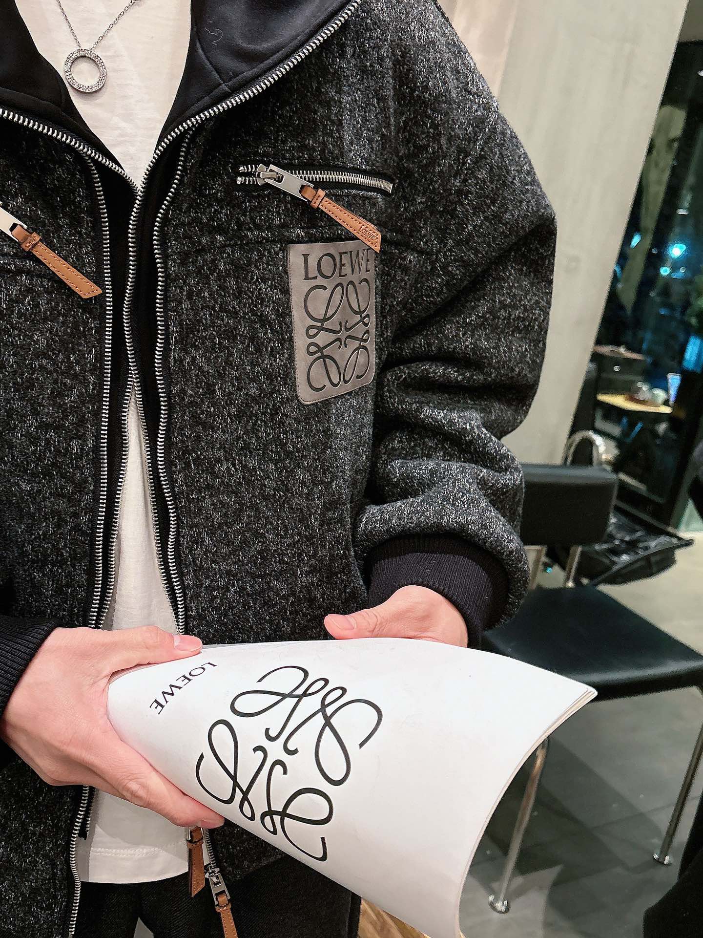 罗意威新款羊毛假两件拉链加毛加厚外套，上身舒适，不挑身材 男女同款，秋冬毛衣，是今年最好看的情侣装，秋冬