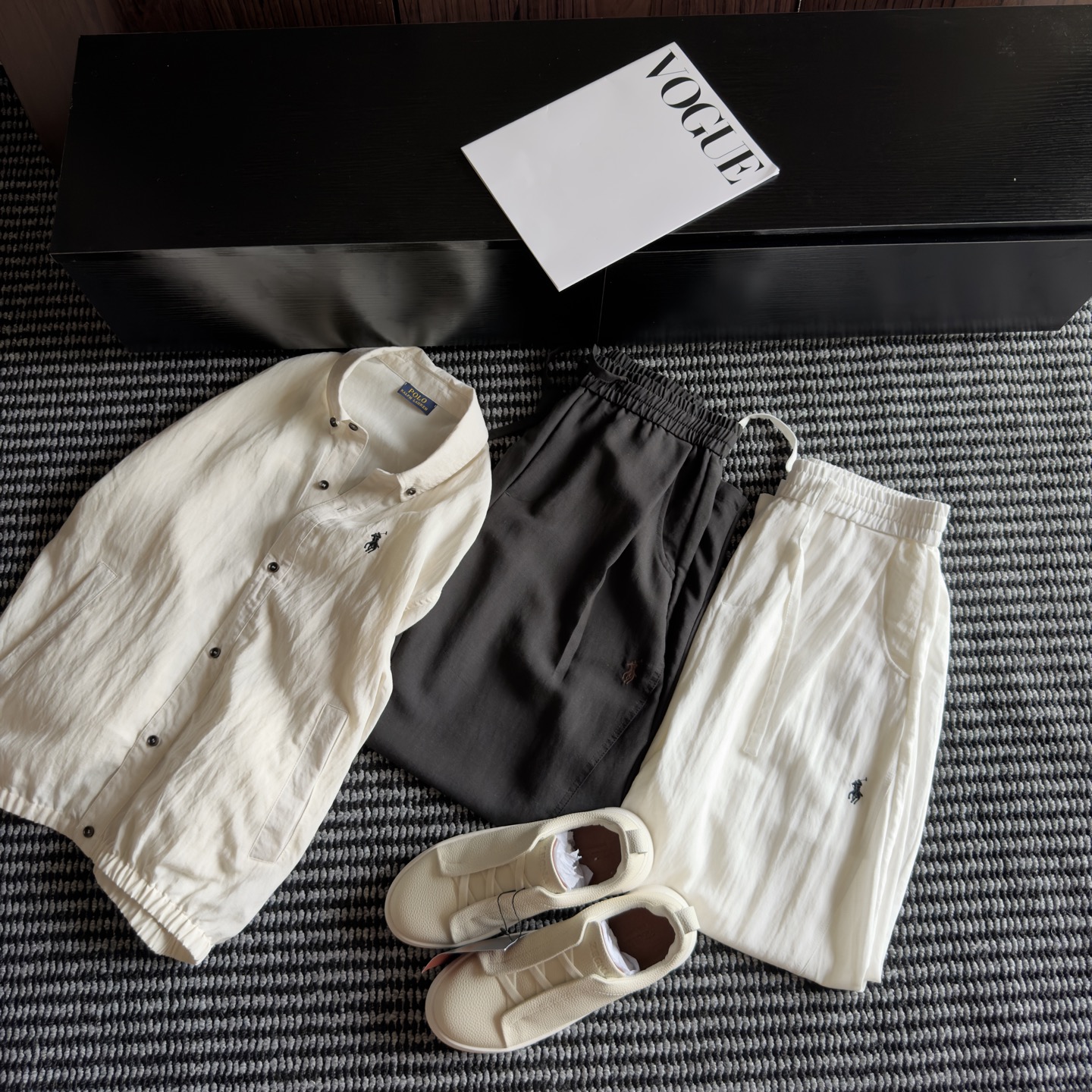 NO:848030,Lazy outfits for boys on the ceiling in summer. POLO linen breathable sun protection two-piece set. Jacket + shorts in one set. Thin and draped, not close to the body, with built-in cooling effect. Sun protection, breathable and versatile three-in-one. Loose and neat version, suitable for all body types. No need to worry about matching, just go out and feel high-end. The all-purpose lazy suit in the summer wardrobe with closed eyes, sizes M-3XL, shorts, jackets & coats,19860909夏日男生懒人穿搭天花板 POLO亚麻透气防晒两件套 外套+短裤一套配齐 轻薄垂坠不贴身,自带降温体感 防晒、透气、百搭三合一 宽松利落版型,不挑身材包容所有身形 不用费心搭配,出门一套直接高级感拉满 夏季衣柜闭眼入的万能懒人神套装尺码M-3XL,,shorts,jackets & coats,,Men's clothing