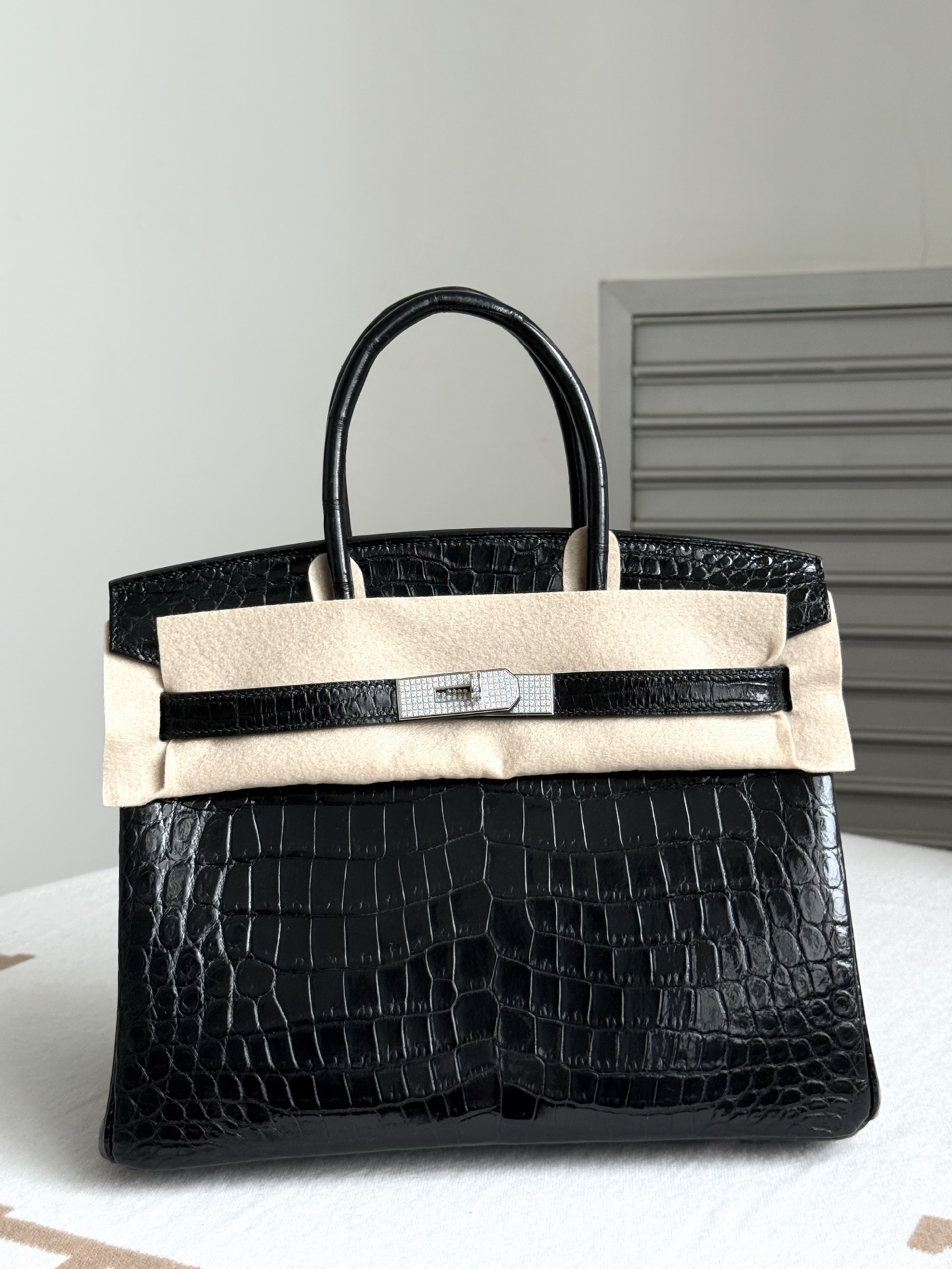 HERMES BIRKIN 30 Porosus Crocodile Leather Birkin Bag Handbag Exotic Leather Custom Style