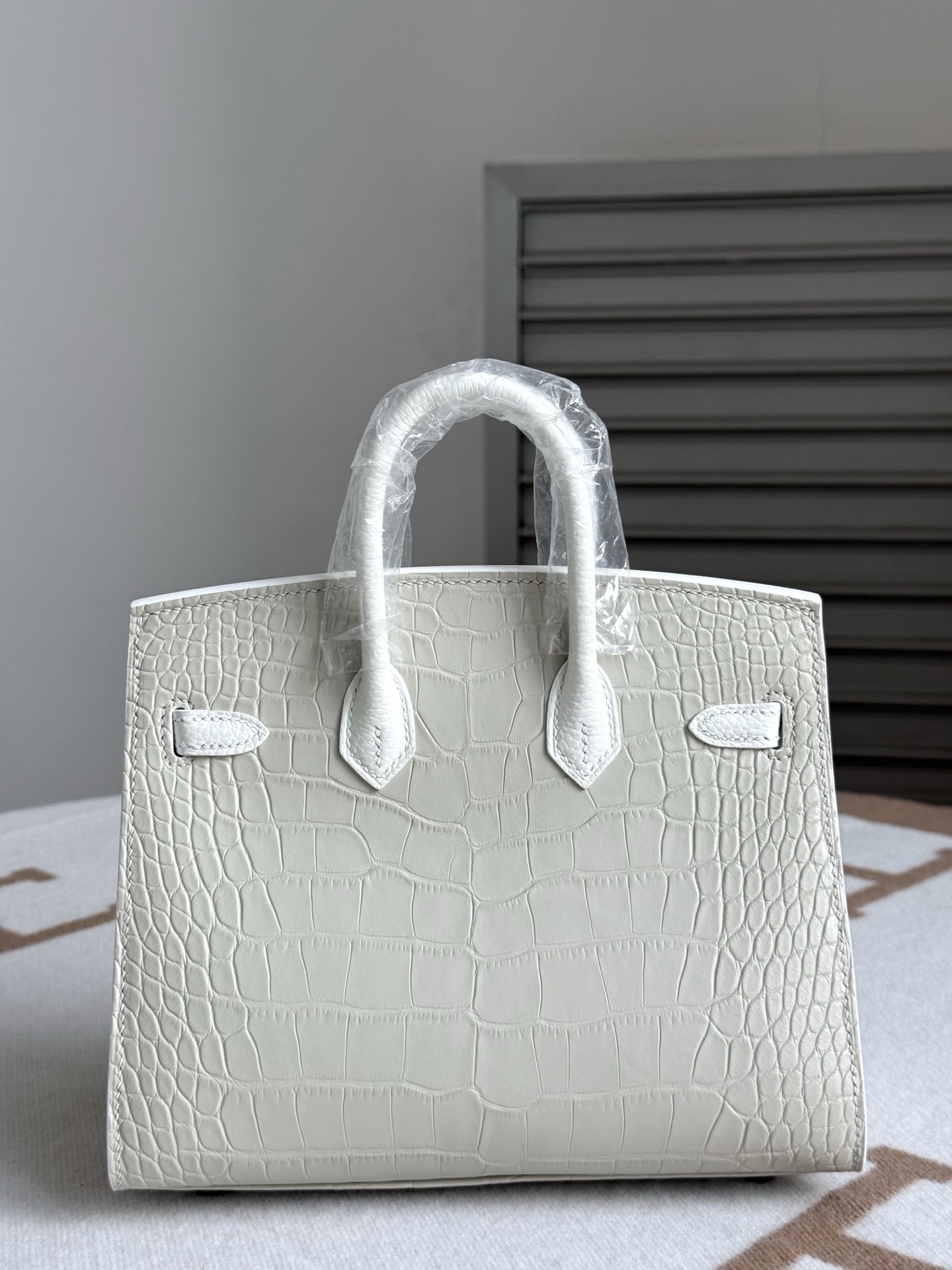 Hermes Birkin 20 White matte crocodile 20cm handbag everyday