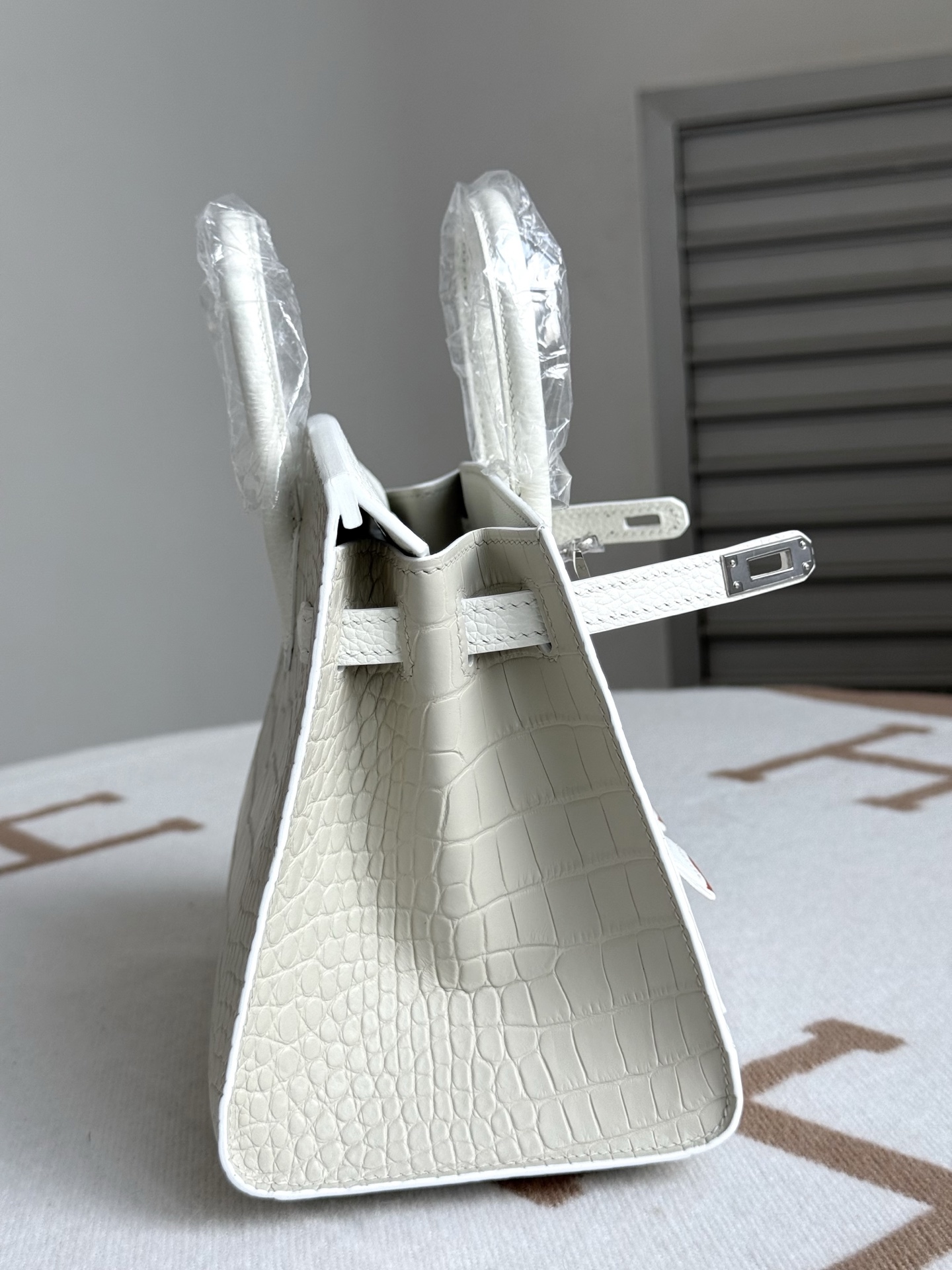 Hermes Birkin 20 White matte crocodile 20cm handbag everyday
