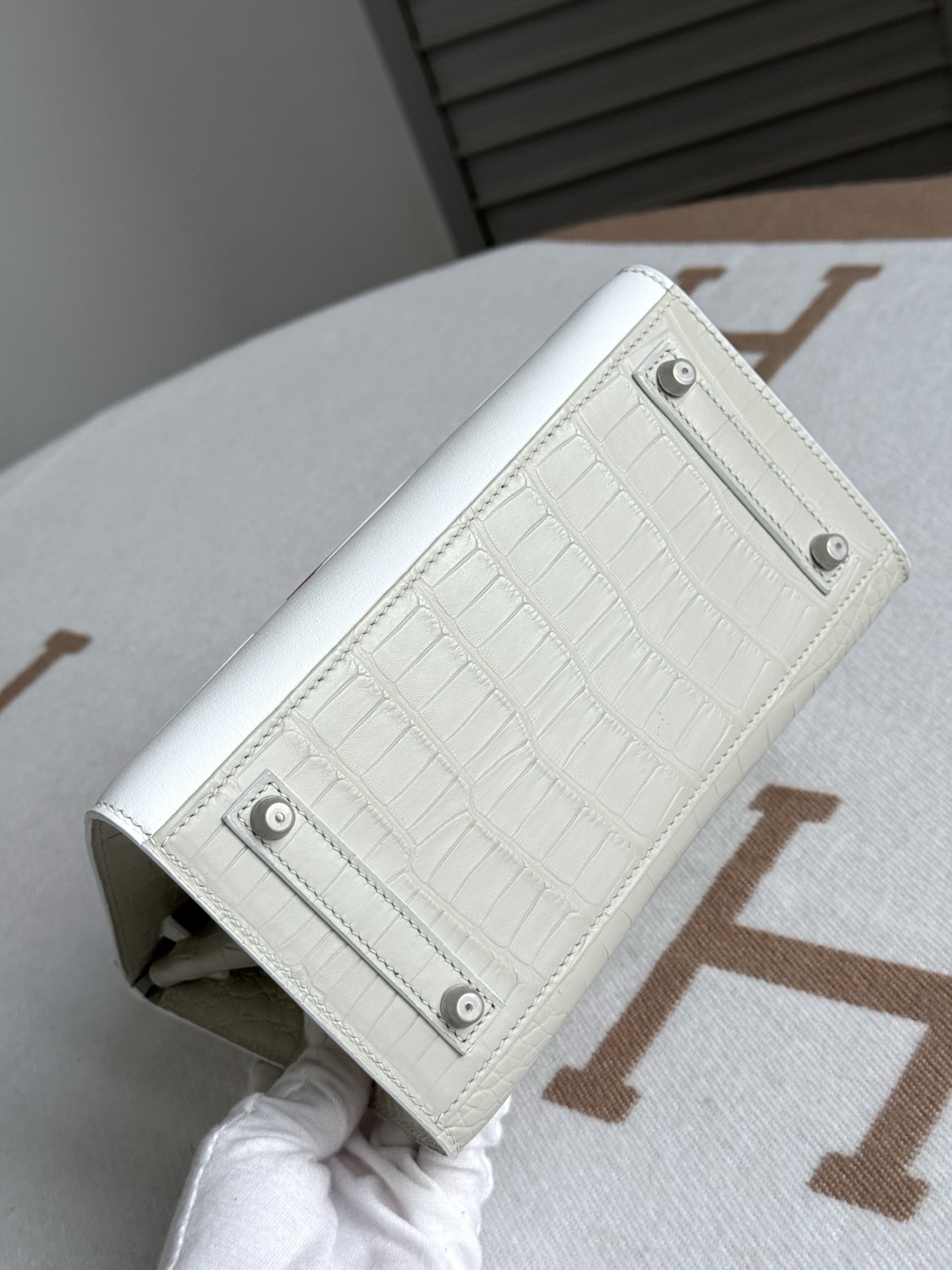 Hermes Birkin White crocodile 20cm everyday