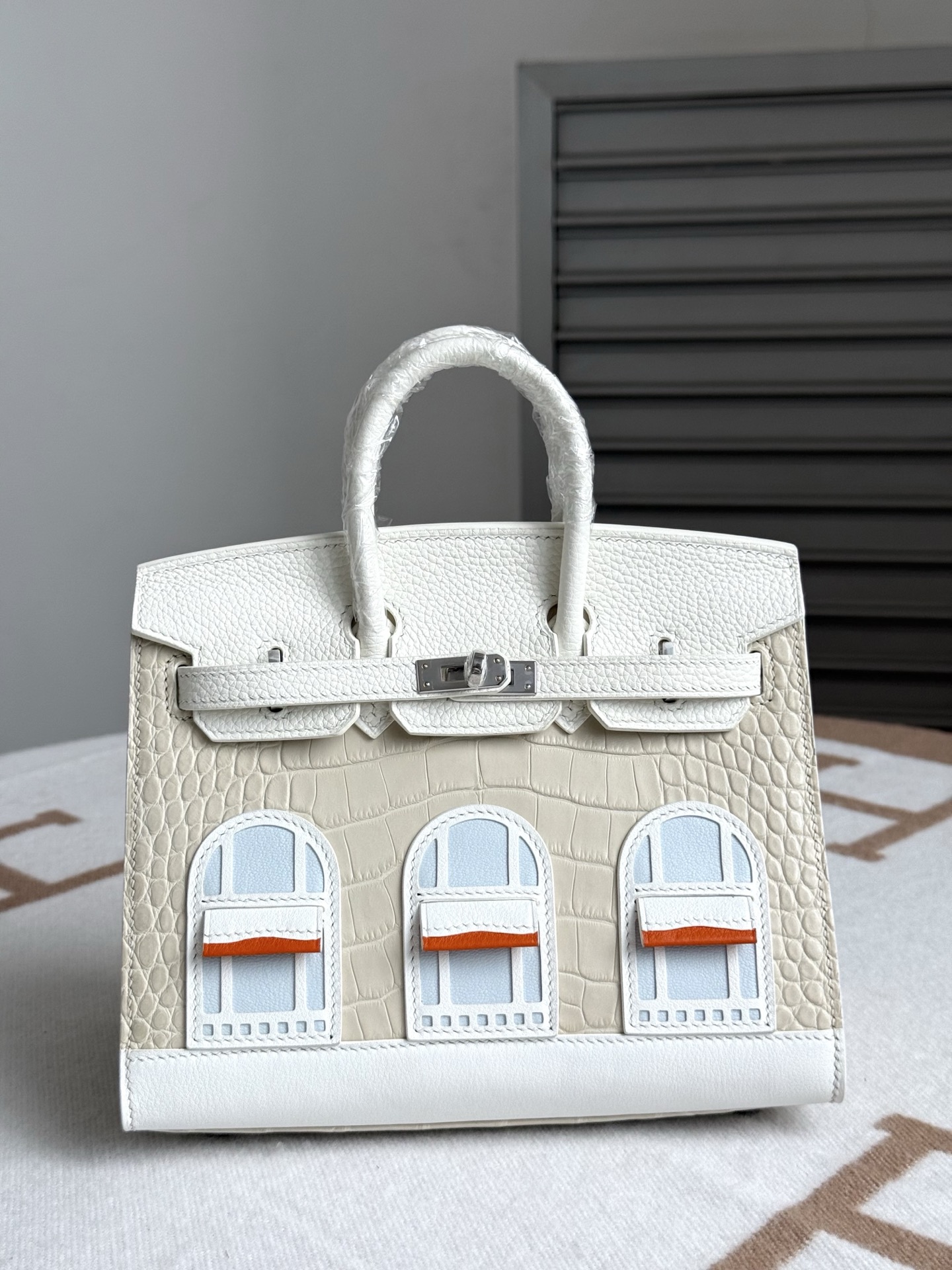 Hermes Birkin 20 Matte white crocodile 20cm handbag everyday