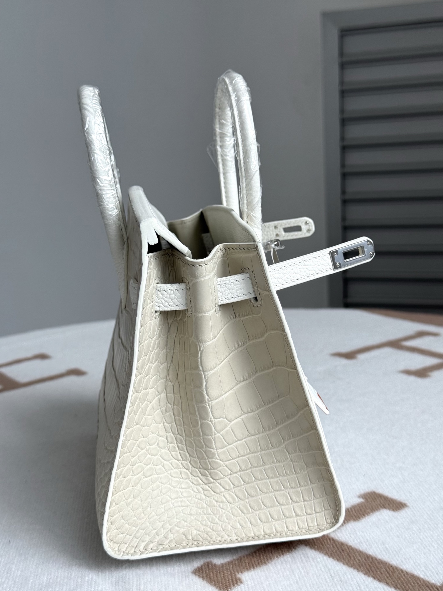 Hermes Birkin 20 Matte white crocodile 20cm handbag everyday