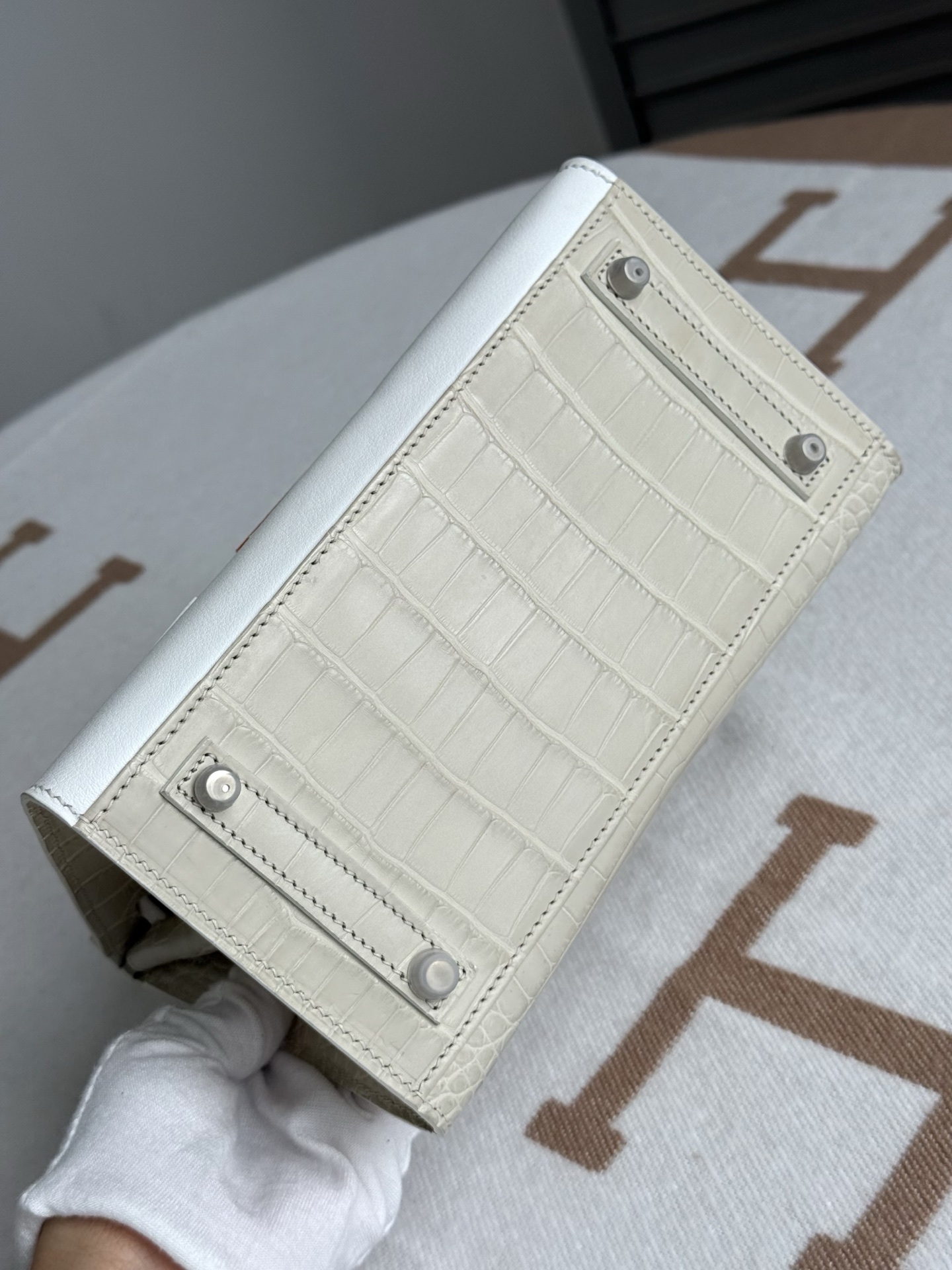 Hermes Birkin 20 Matte white crocodile 20cm handbag everyday
