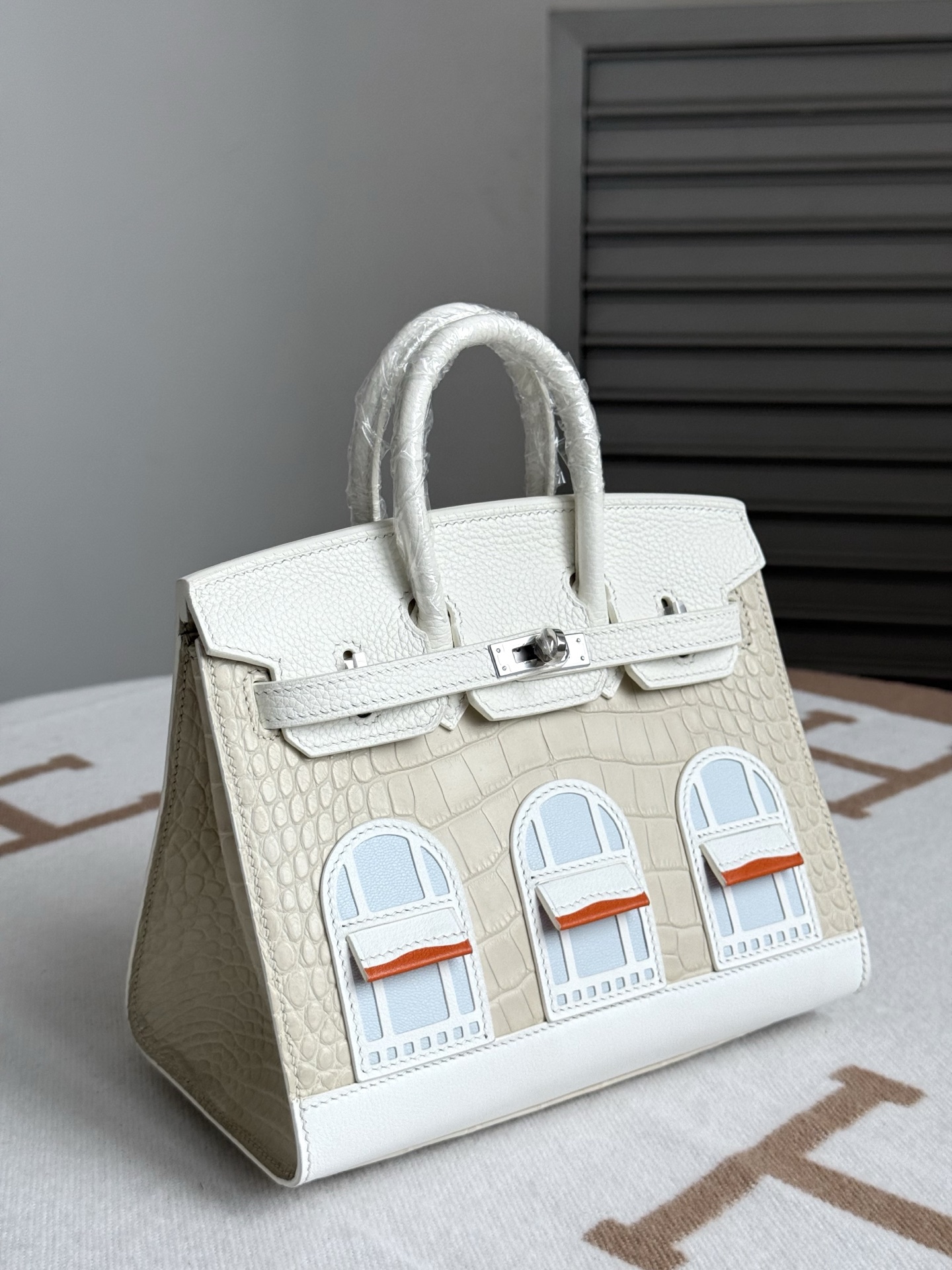 Hermes Birkin 20 Matte white crocodile 20cm handbag everyday