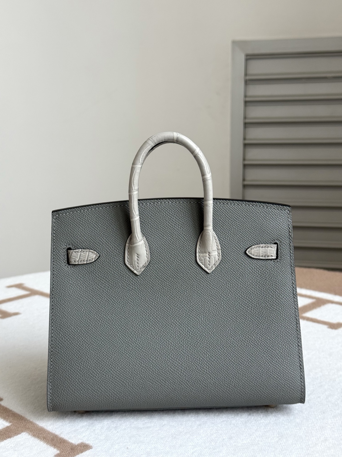 Hermes Birkin 20 Grey and White 20cm handbag everyday