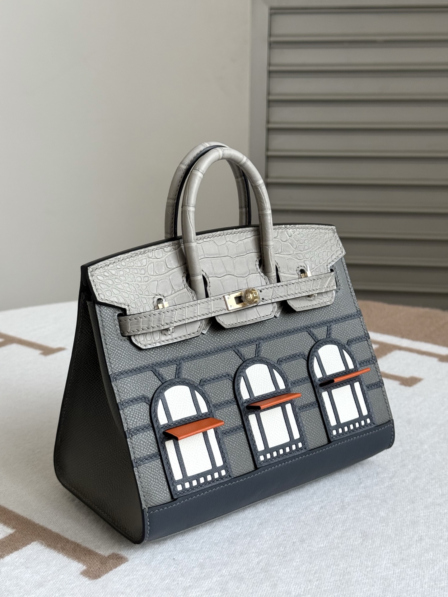 Hermes Birkin 20 Grey and White 20cm handbag everyday