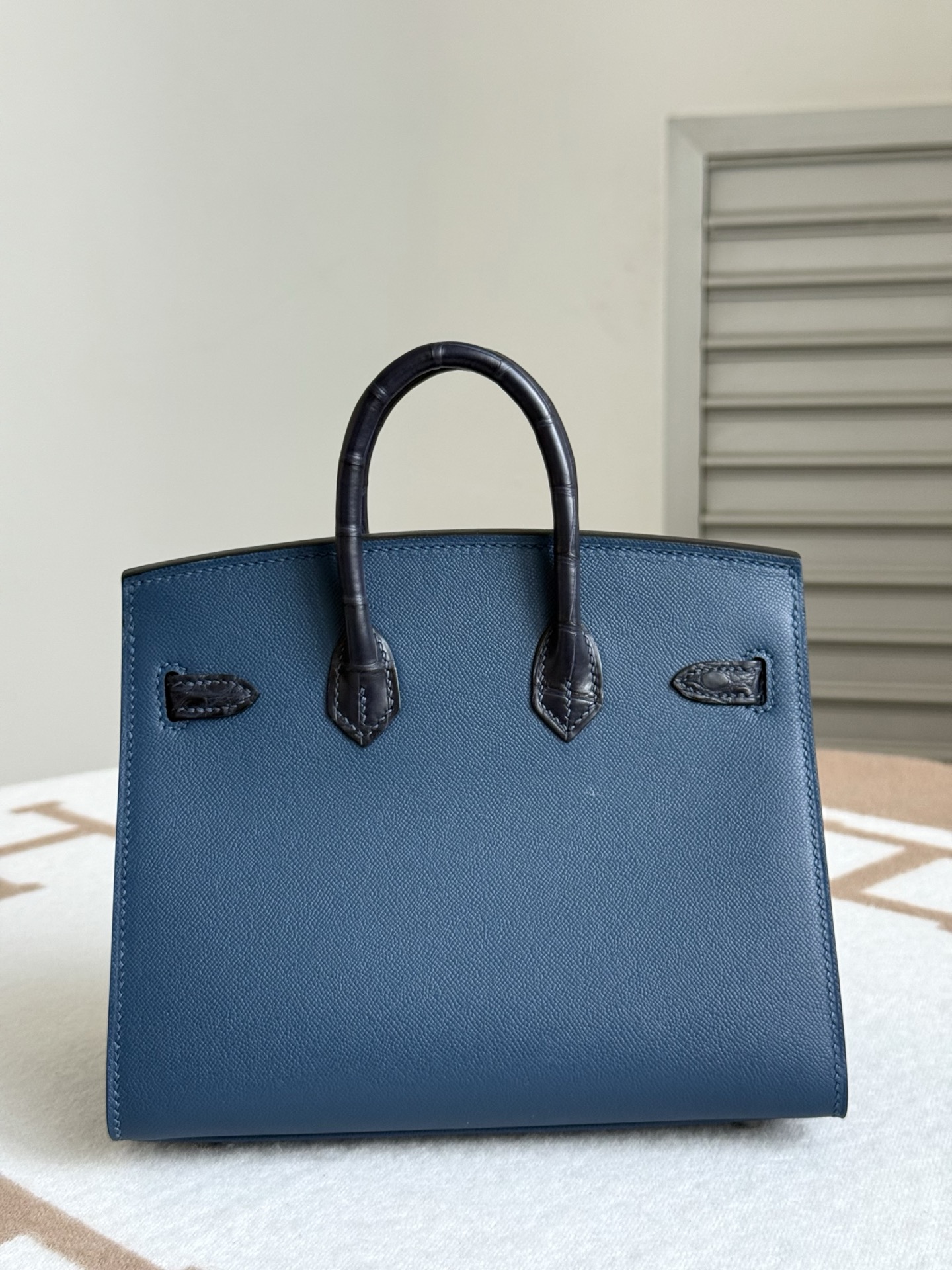 Hermes Birkin 20 Blue and Black 20cm everyday
