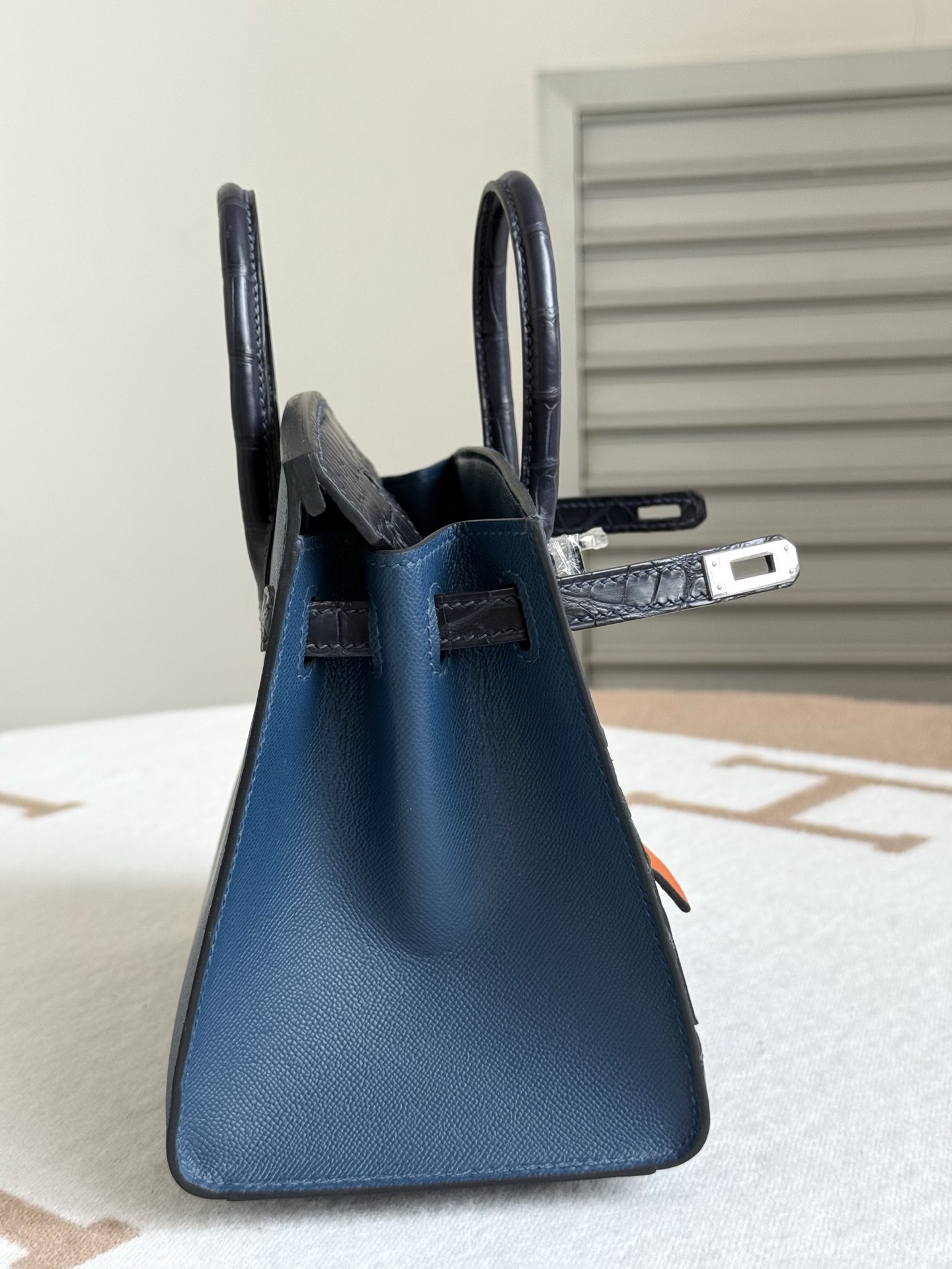 Hermes Birkin 20 Blue and Black 20cm everyday
