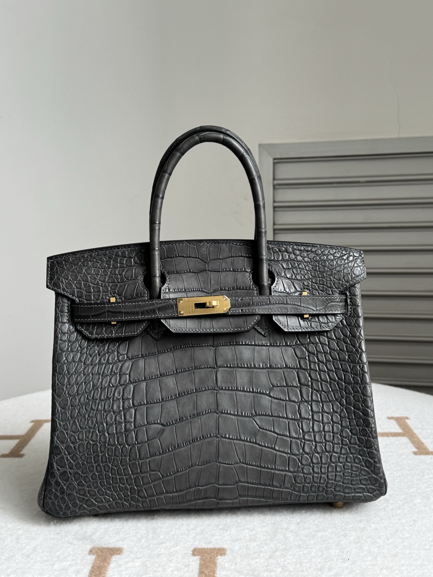 HERMES BIRKIN 30 Porosus Crocodile Leather Birkin Bag Handbag Exotic Leather Custom Style
