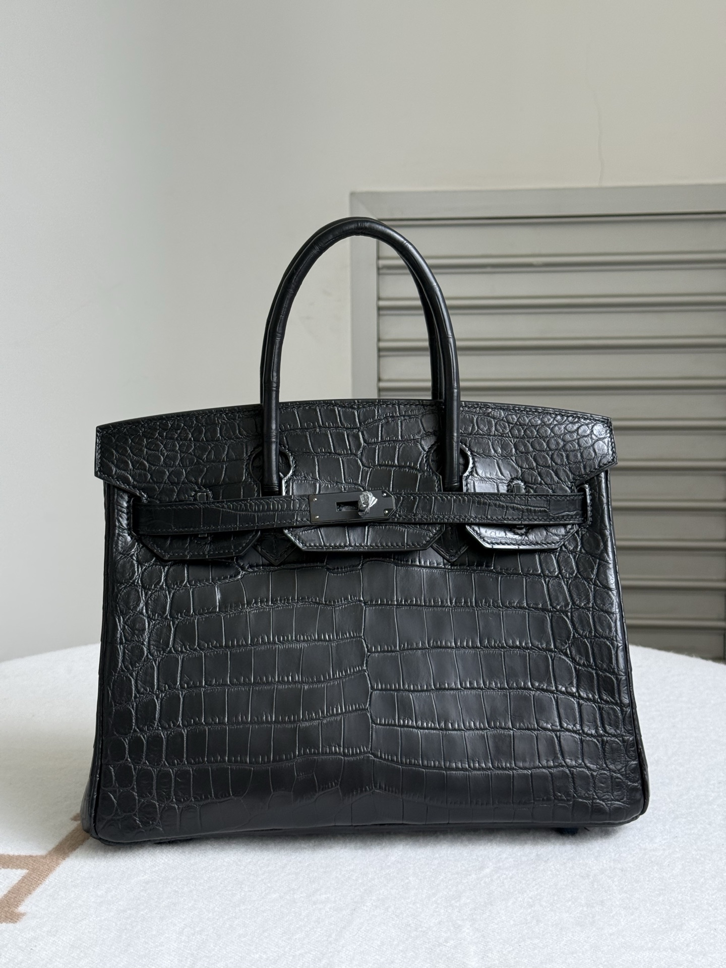 HERMES BIRKIN 30 Porosus Crocodile Leather Birkin Bag Handbag Exotic Leather Custom Style