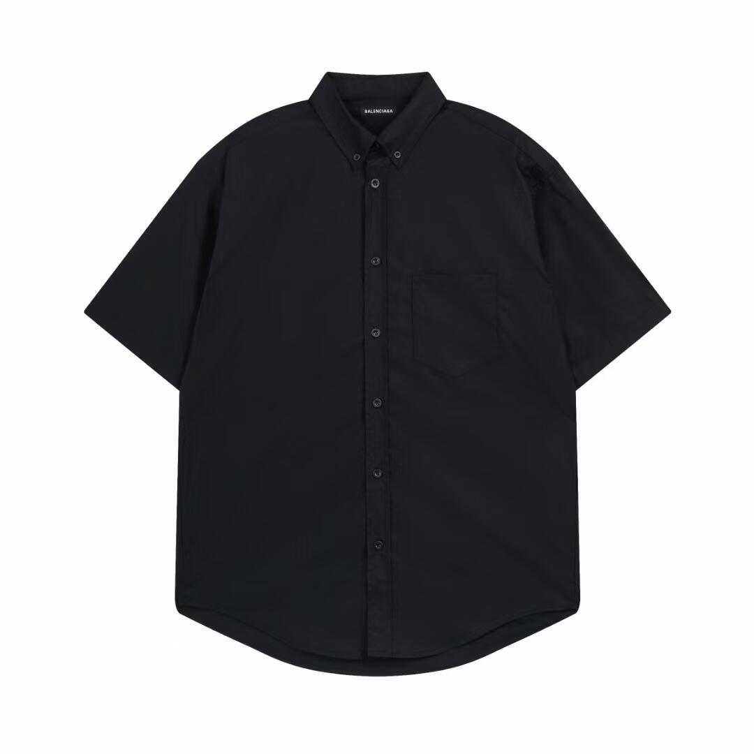 Balenciaga模糊容解可乐直喷印花短袖衬衫・快適な着心地