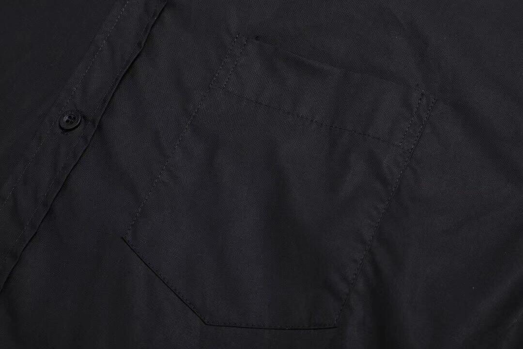 Balenciaga 黄胶带印花単排扣短袖衬衫 - 高品質な着心地