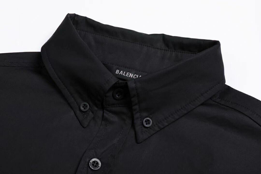 Balenciaga 黄胶带印花単排扣短袖衬衫 - 高品質な着心地