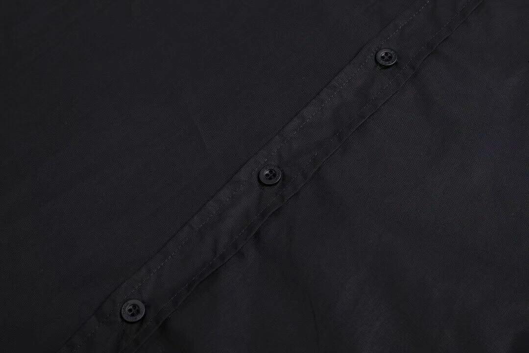 Balenciaga 黄胶带印花単排扣短袖衬衫 - 高品質な着心地