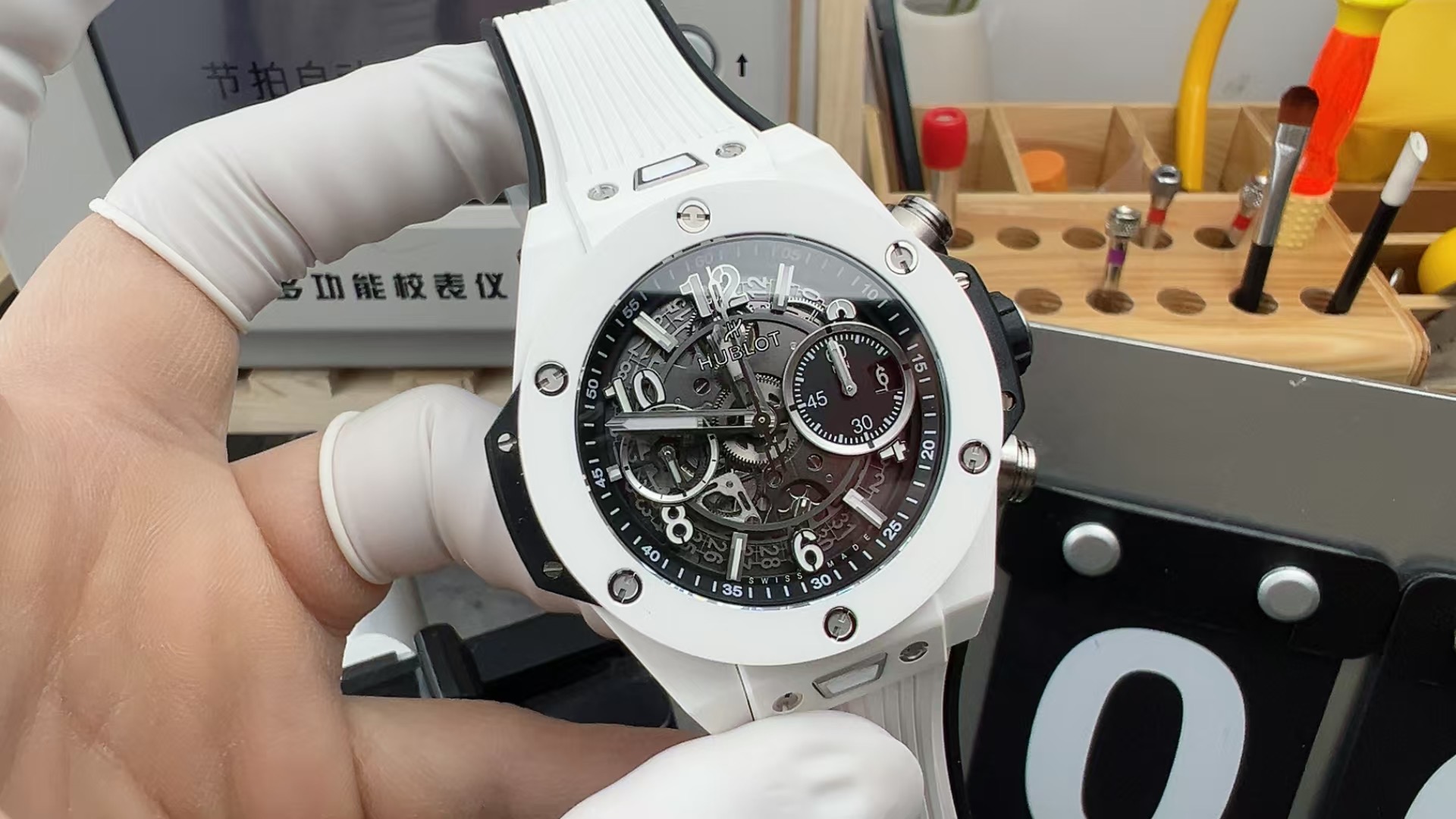 NO:158478,bbf Hublot white ceramic explosion,19860909bbf 宇舶白陶瓷大爆炸,,Watch