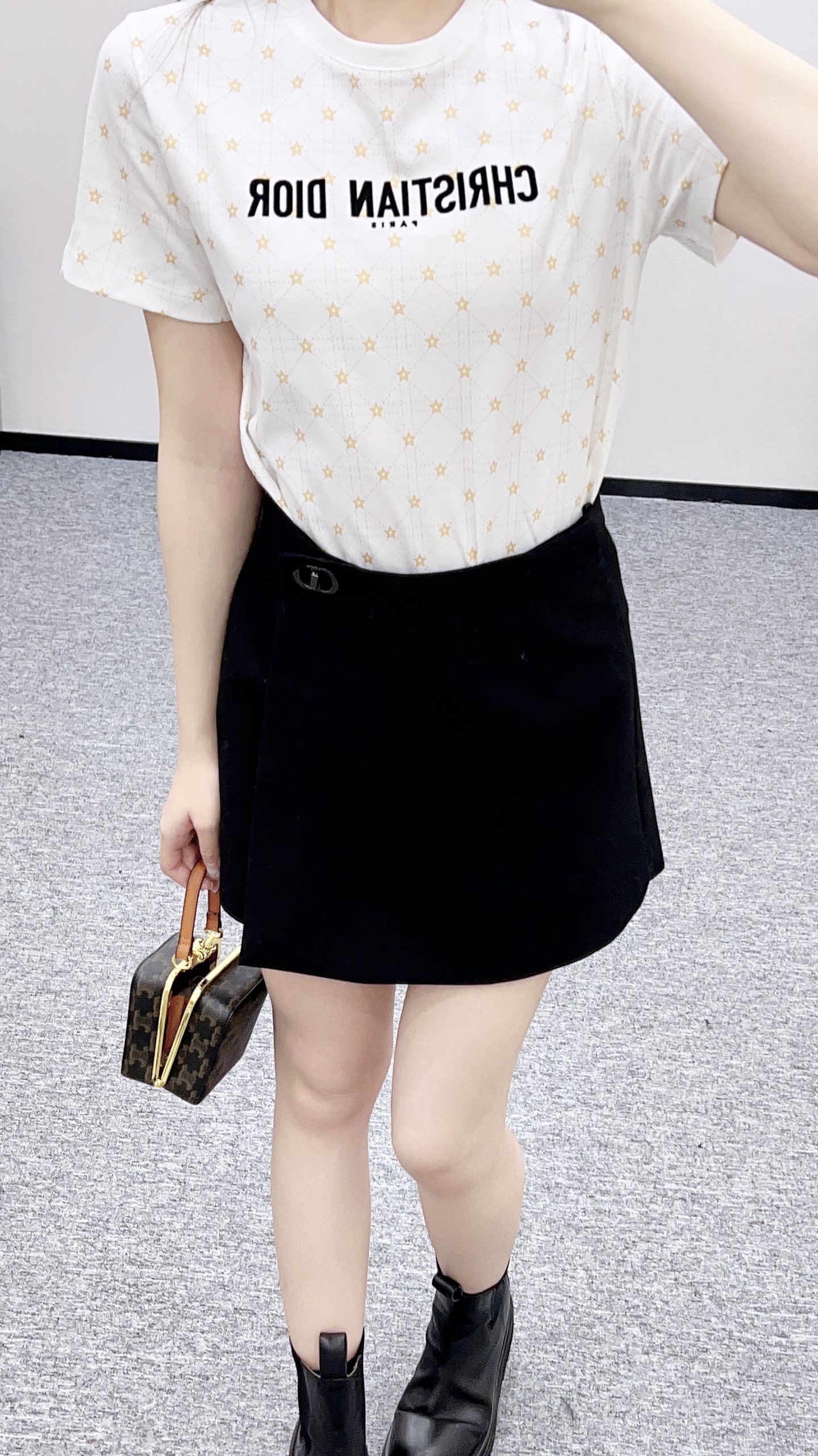 디올 여성 로고 프린트 체크 반팔 티셔츠 레플리카 5989 Dior Women T Shirt