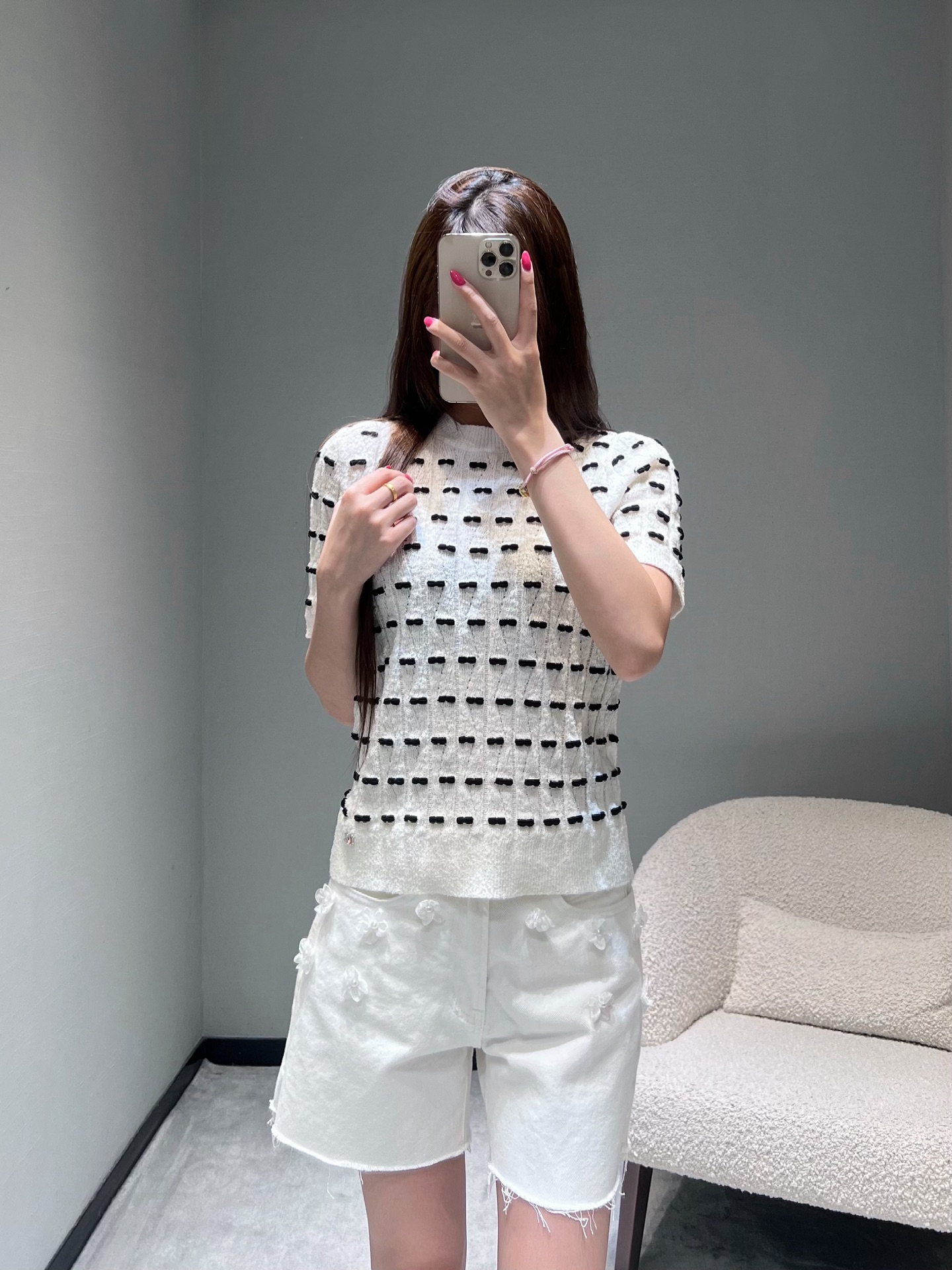 샤넬 여성 2025FW 크루넥 반팔 니트 레플리카 5991 Chanel Women T Shirt