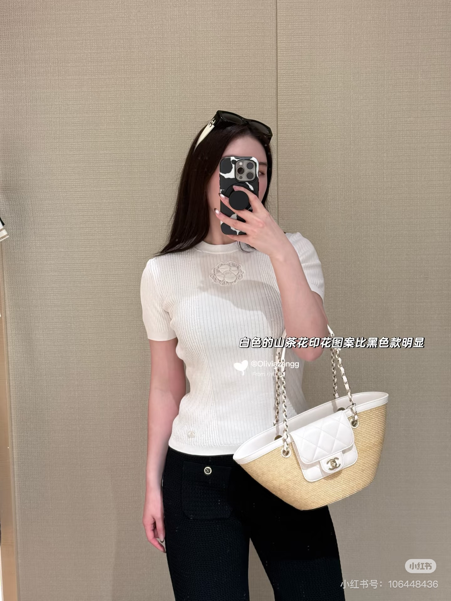 샤넬 여성 까멜리아 반팔 니트 레플리카 6061 Chanel Women T Shirt