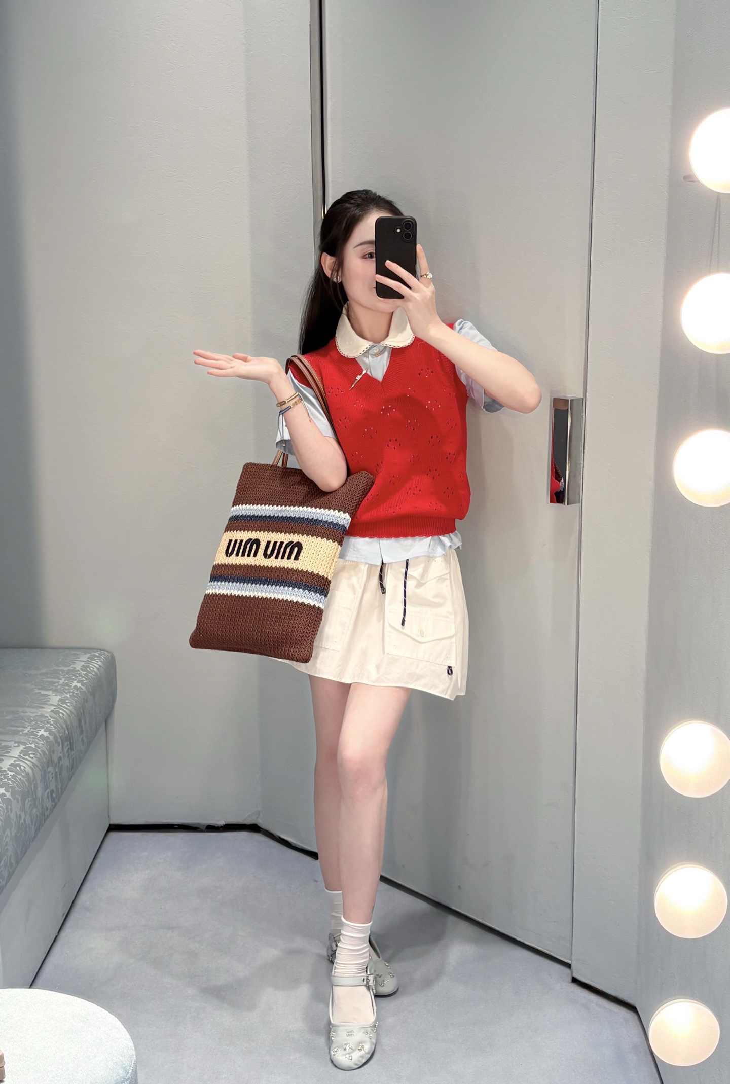 미우미우 여성 반팔 101374 Miu Miu T Shirt