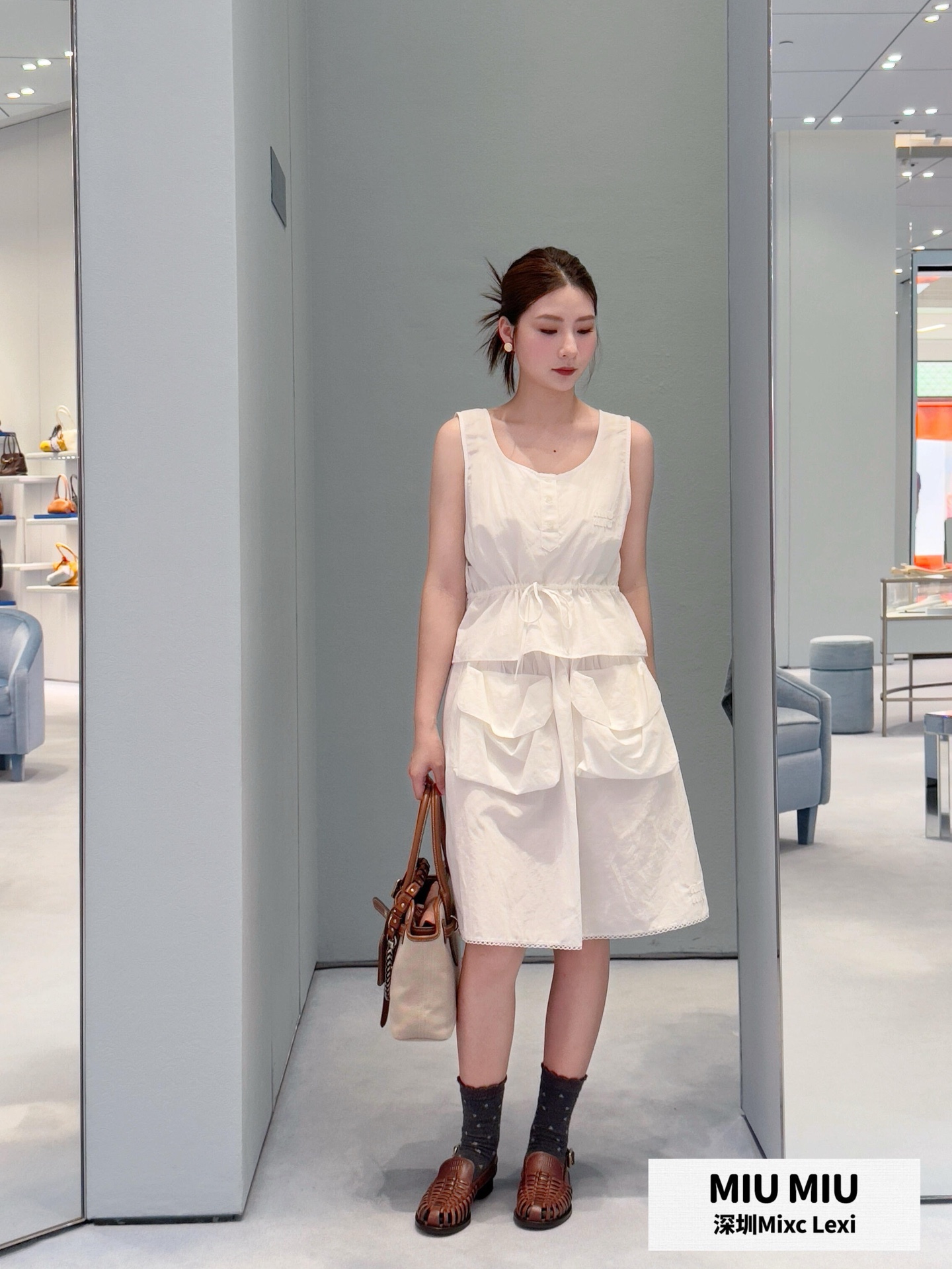 미우미우 여성 반팔 101373 Miu Miu T Shirt