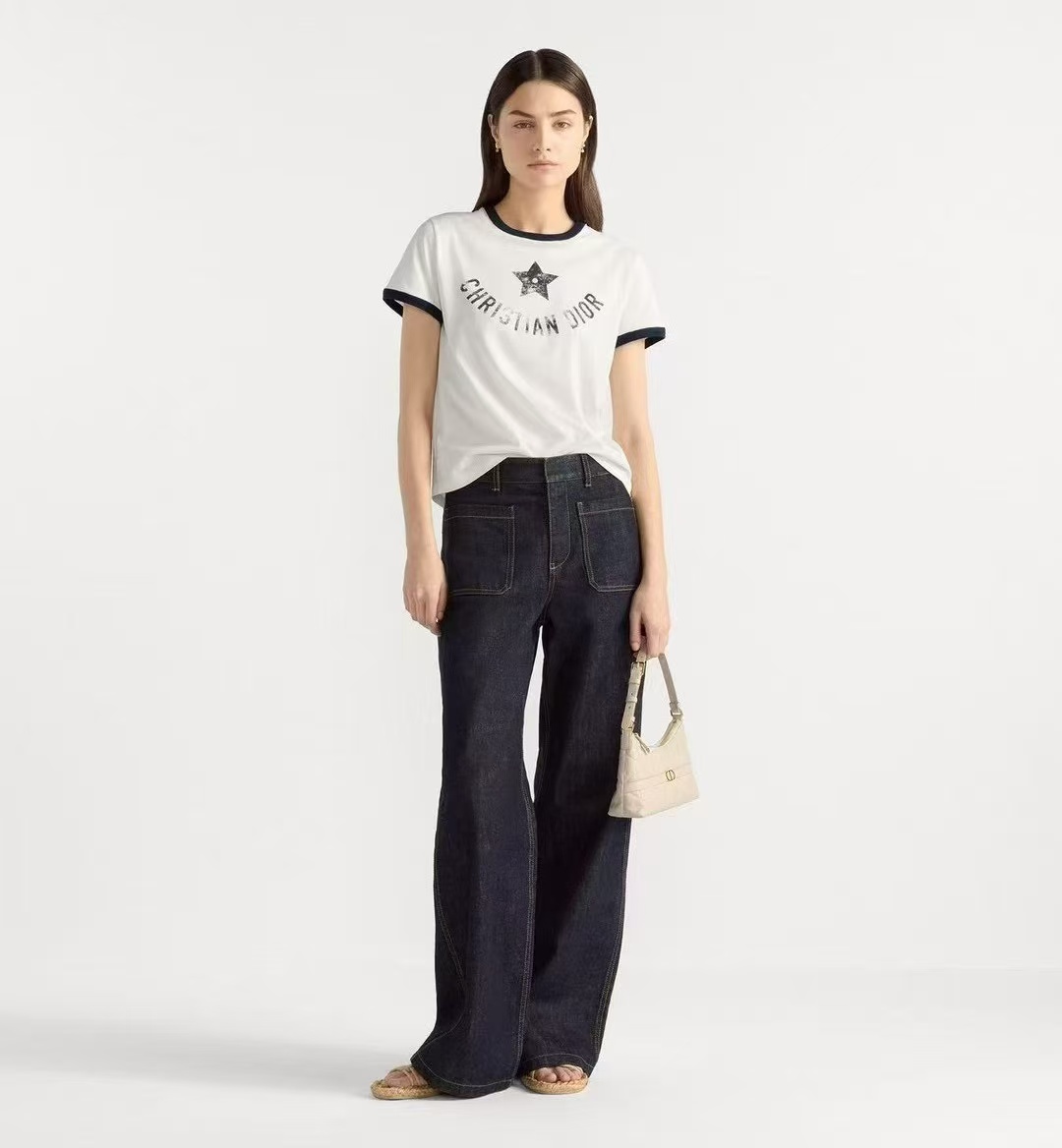 디올 여성 2026SS 프린트 크루넥 반팔 티셔츠 레플리카 45164 Dior Women T Shirt