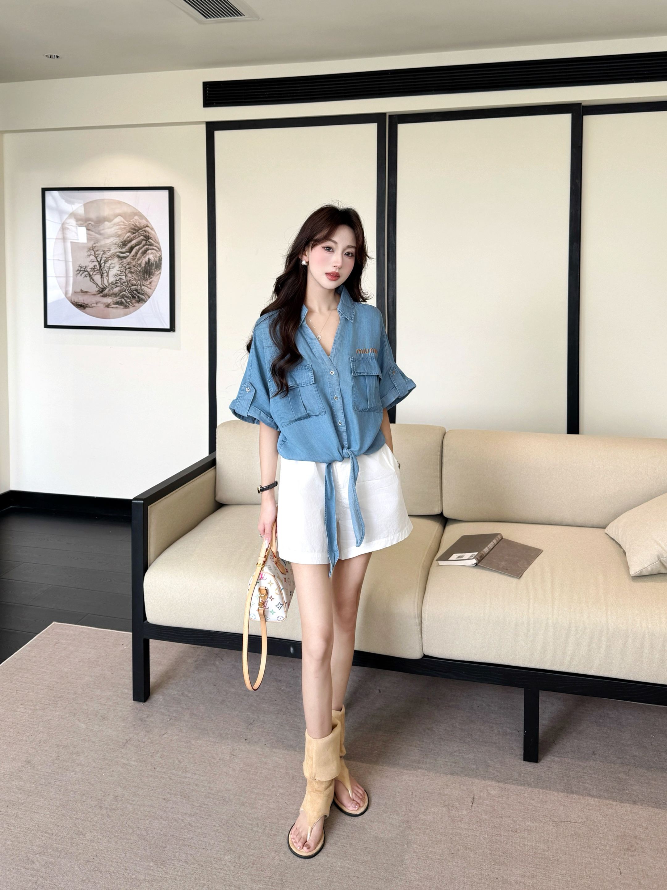 미우미우 여성 반팔 101207 Miu Miu T Shirt