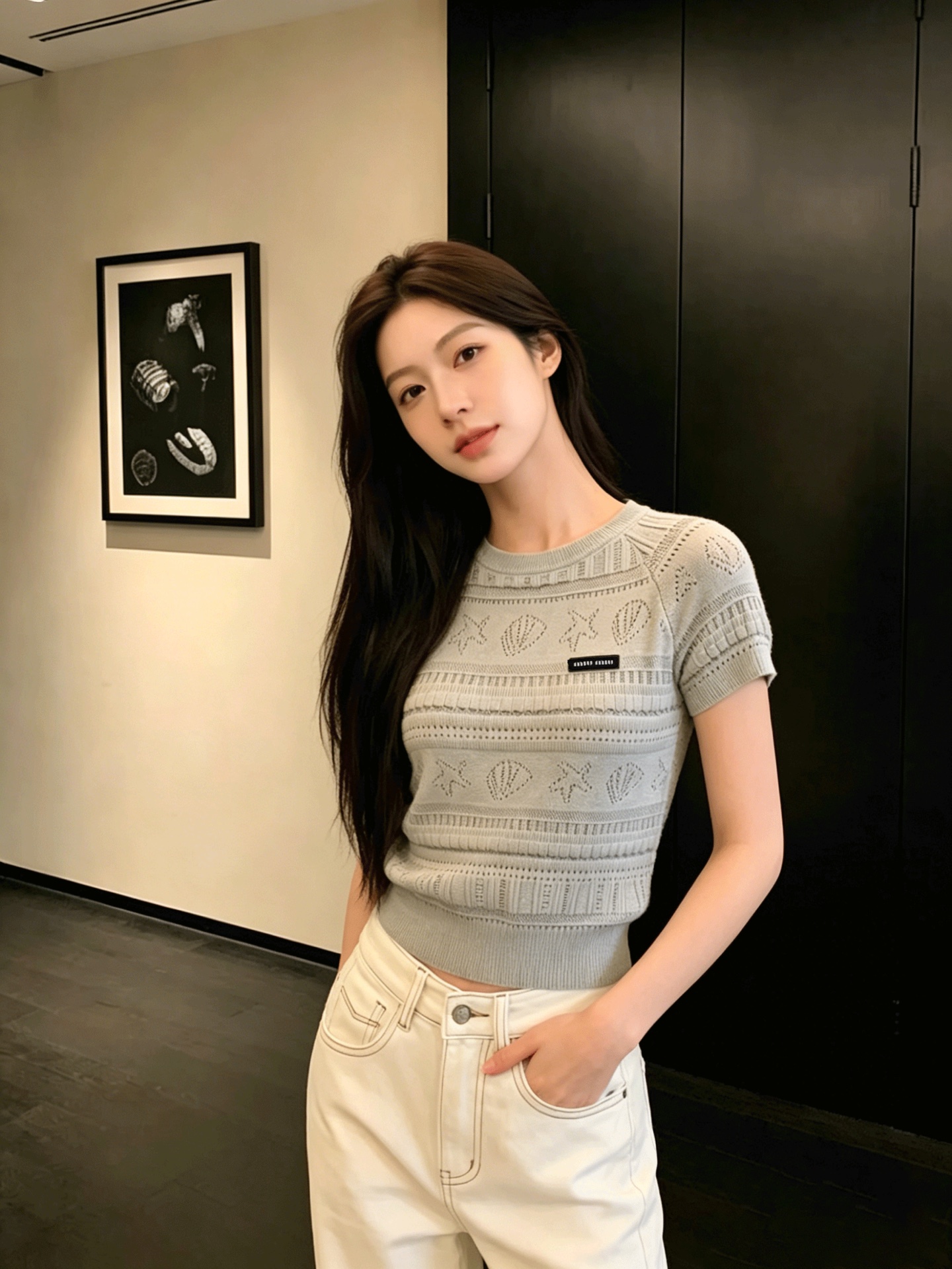 미우미우 여성 반팔 101196 Miu Miu T Shirt