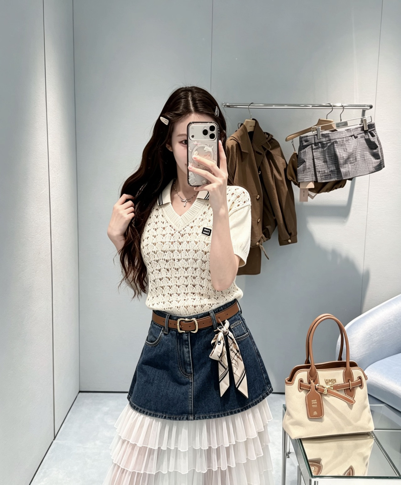 미우미우 여성 반팔 97691 Miu Miu T Shirt
