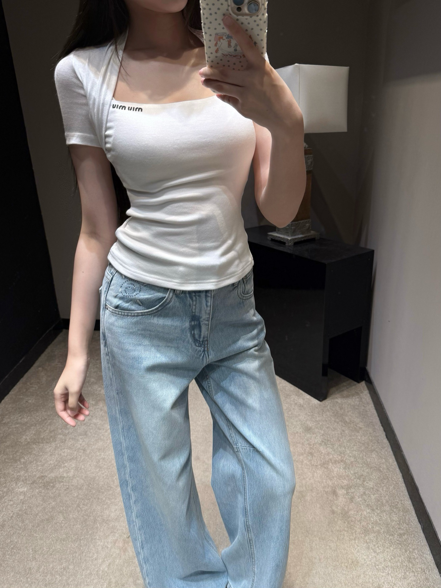 미우미우 여성 반팔 97684 Miu Miu T Shirt