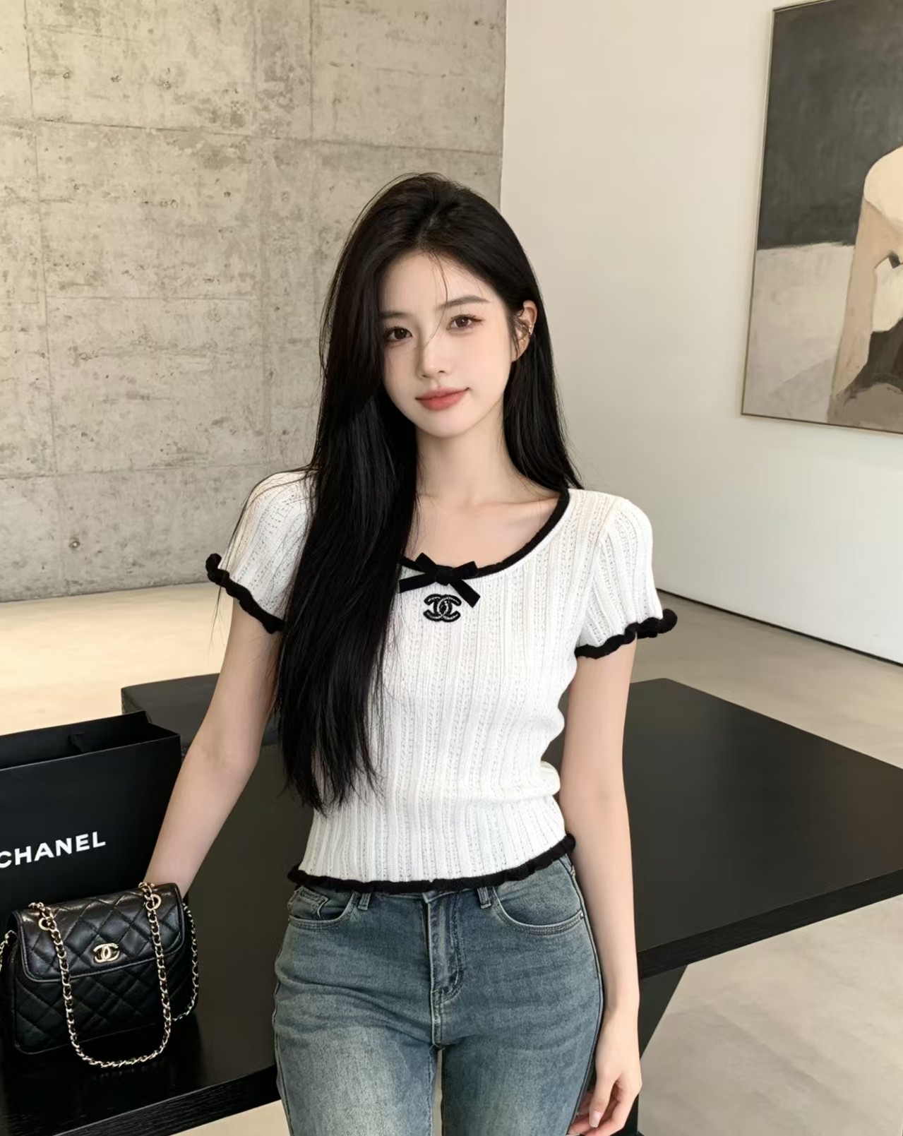 샤넬 여성 반팔 103660 Chanel T Shirt