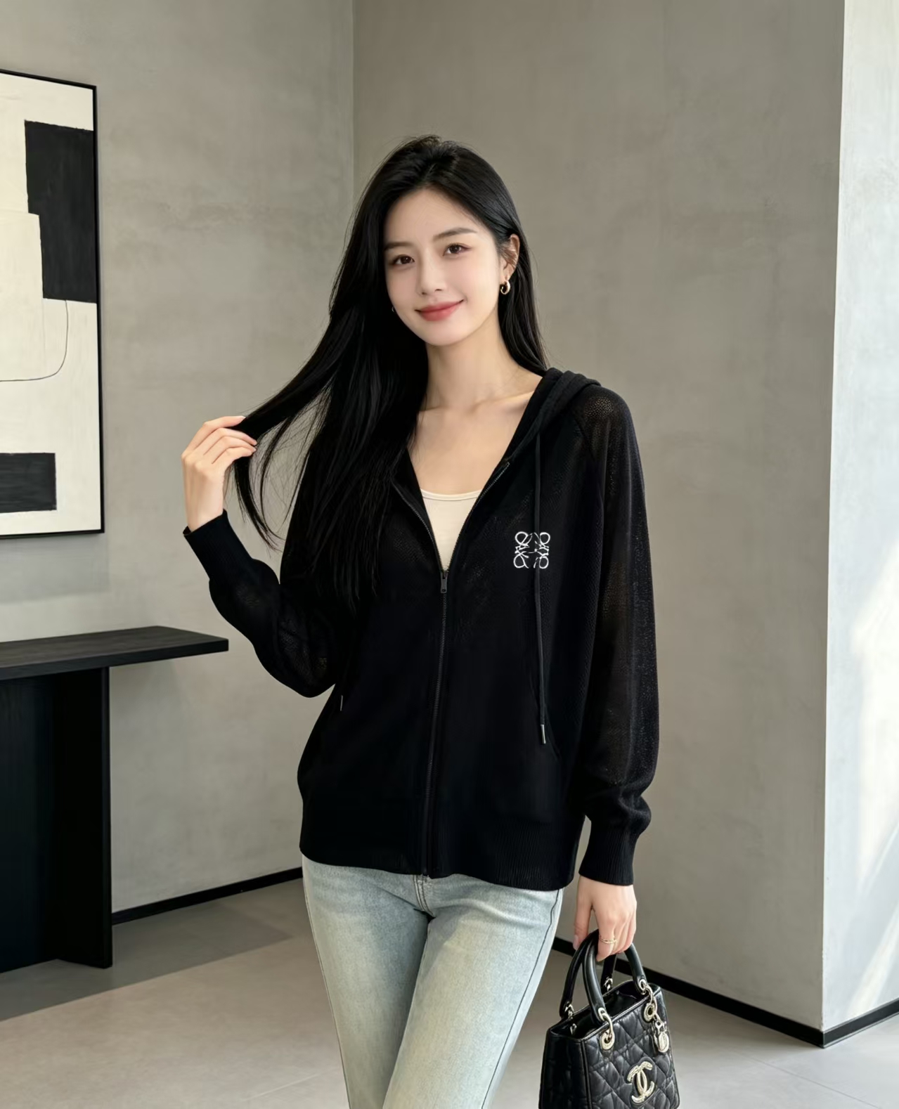로에베 여성 가디건 132813 Loewe Cardigan