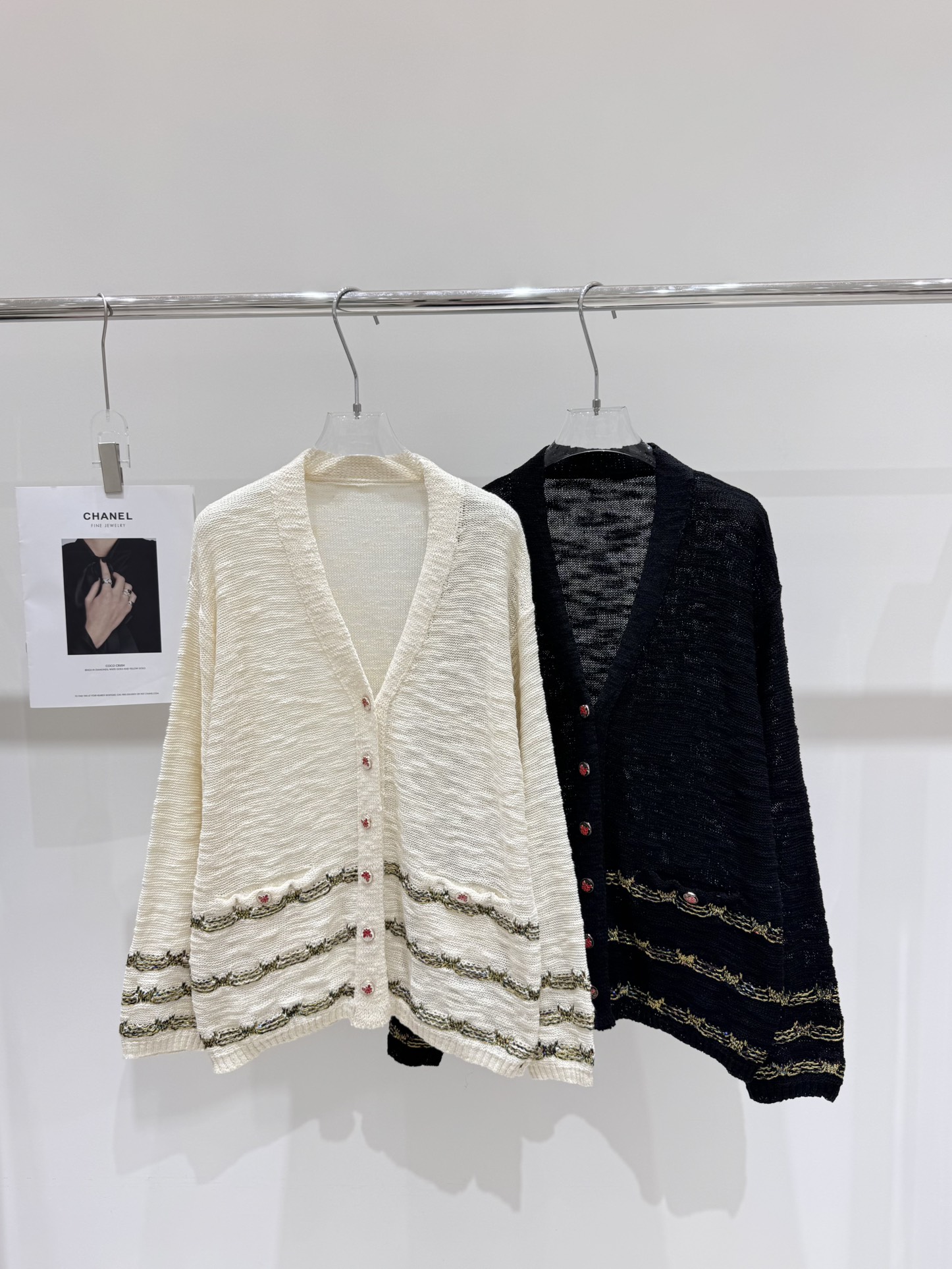 NO:450347,Real photos New Chane* Handicraft Workshop Series Heavy Industry Gold-lined Knitted Cardigan, Chanel, Alexander Wang19860909实拍图 新款chane*手工坊系列重工金线镶边针织开衫,,chanel,alexander wang,Women's clothing
