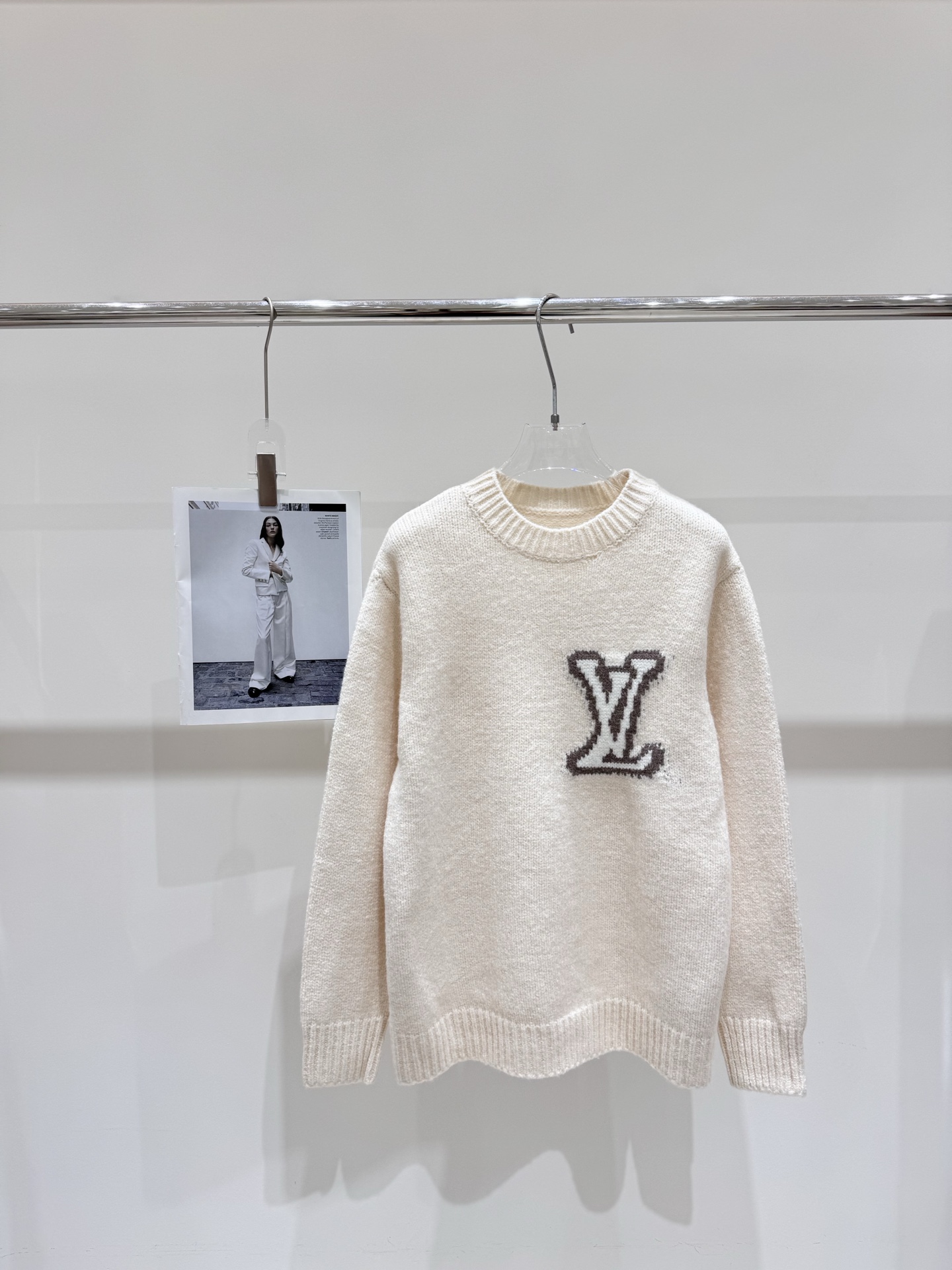 NO:508266,Real photos New LV letter jacquard round neck pullover knitted long sleeves, louis vuitton, alexander wang19860909实拍图 新款LV 字母提花圆领套头针织长袖,,louis vuitton,alexander wang,Women's clothing