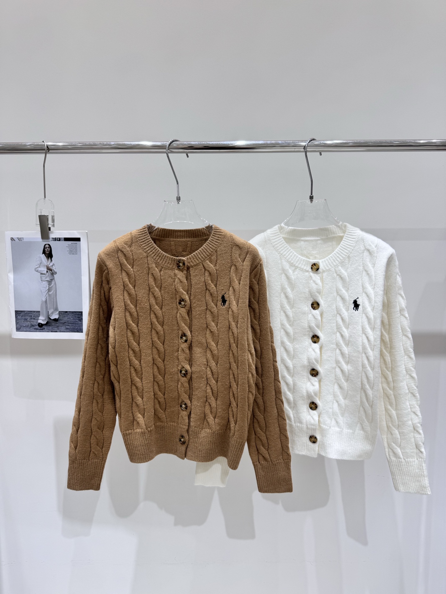 NO:508261,Real photos New Ralph Laure* classic Ralph rope knit cardigan, loro piano, alexander wang19860909实拍图 新款Ralph Laure*经典拉夫绞花针织开衫,,loro piana,alexander wang,Women's clothing