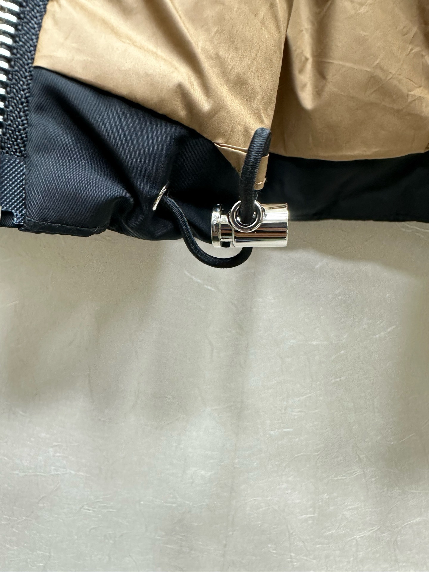 Prada Navy Belted Puffer Coat