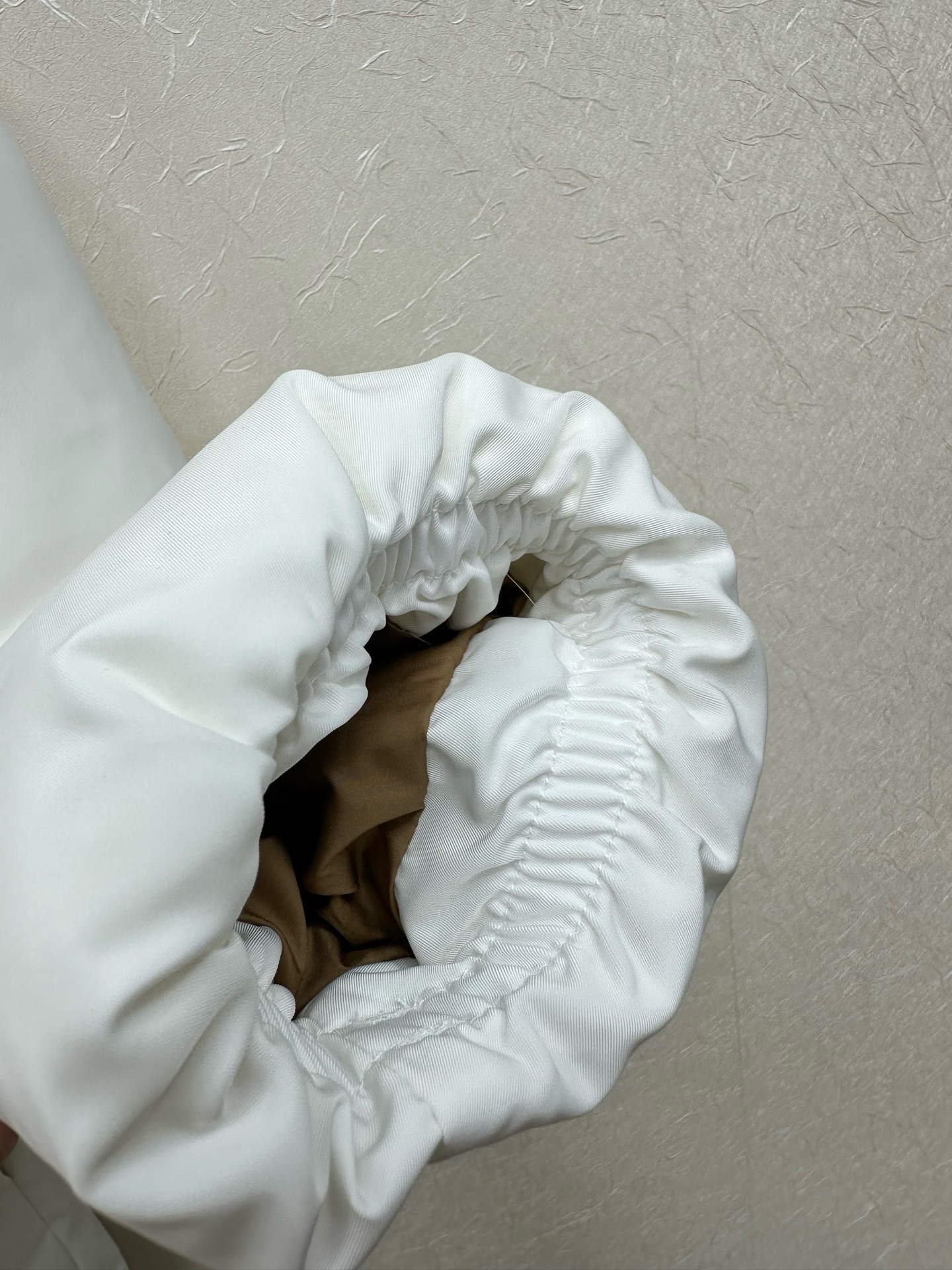 Prada White Contrast Hood Puffer Jacket