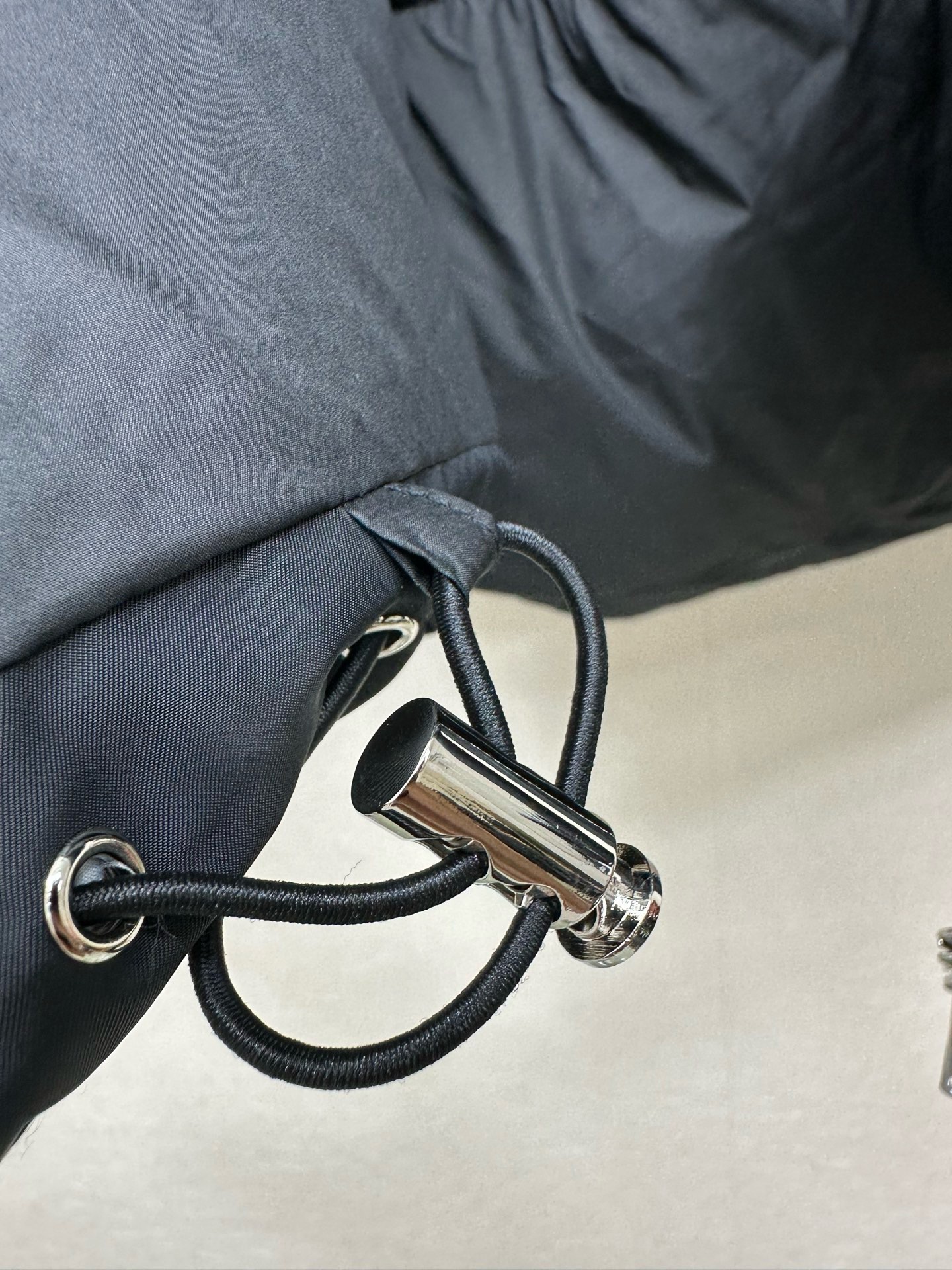 Prada Navy Belted Puffer Jacket