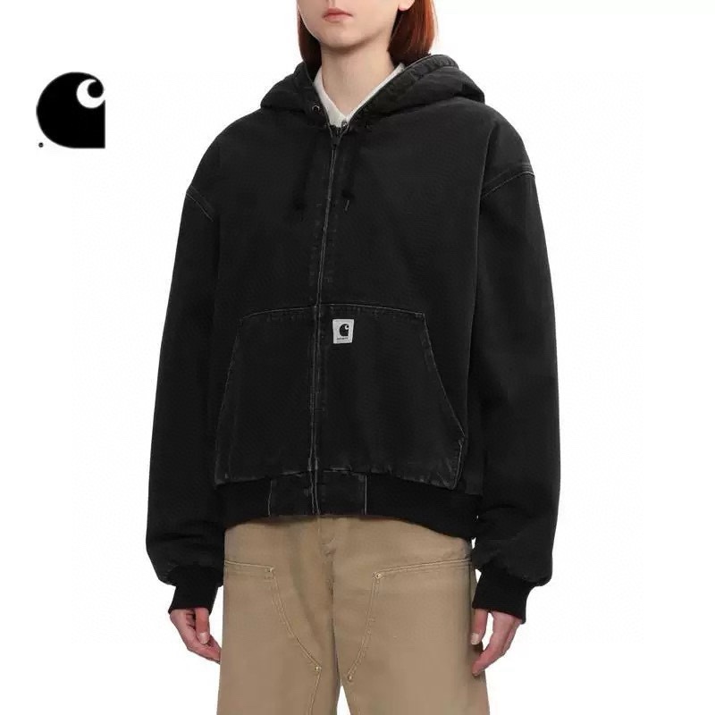 Carhartt WIP J140 Active Washed Denim Hooded Jacket - Unisex Winter Wear