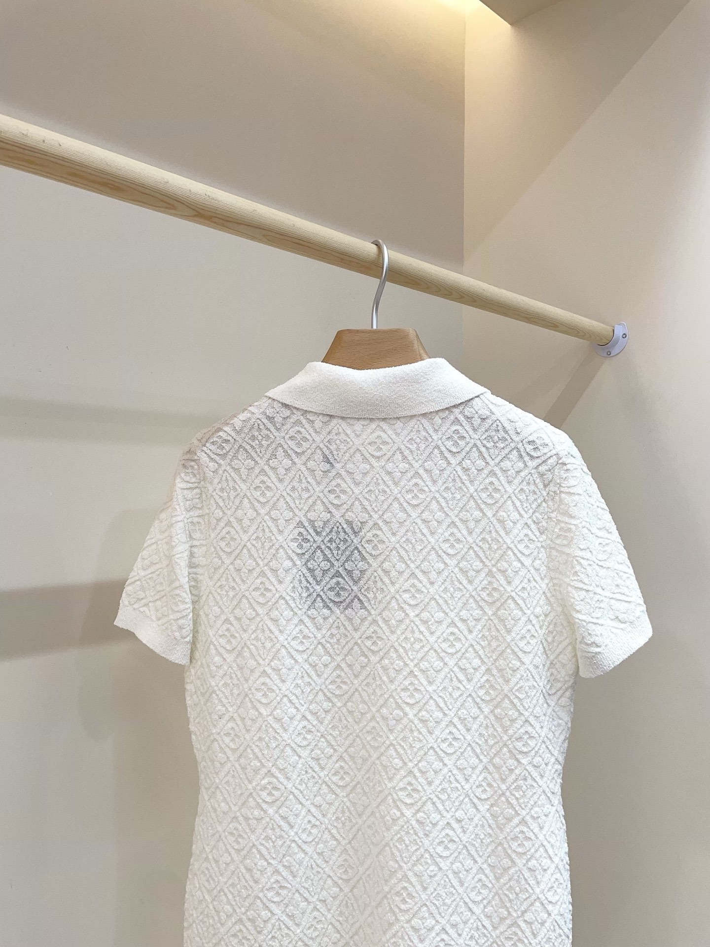Louis Vuitton Women Jacquard Polo Dress, Short Sleeve Knitwear 9 i1751275625932 2796 0 8